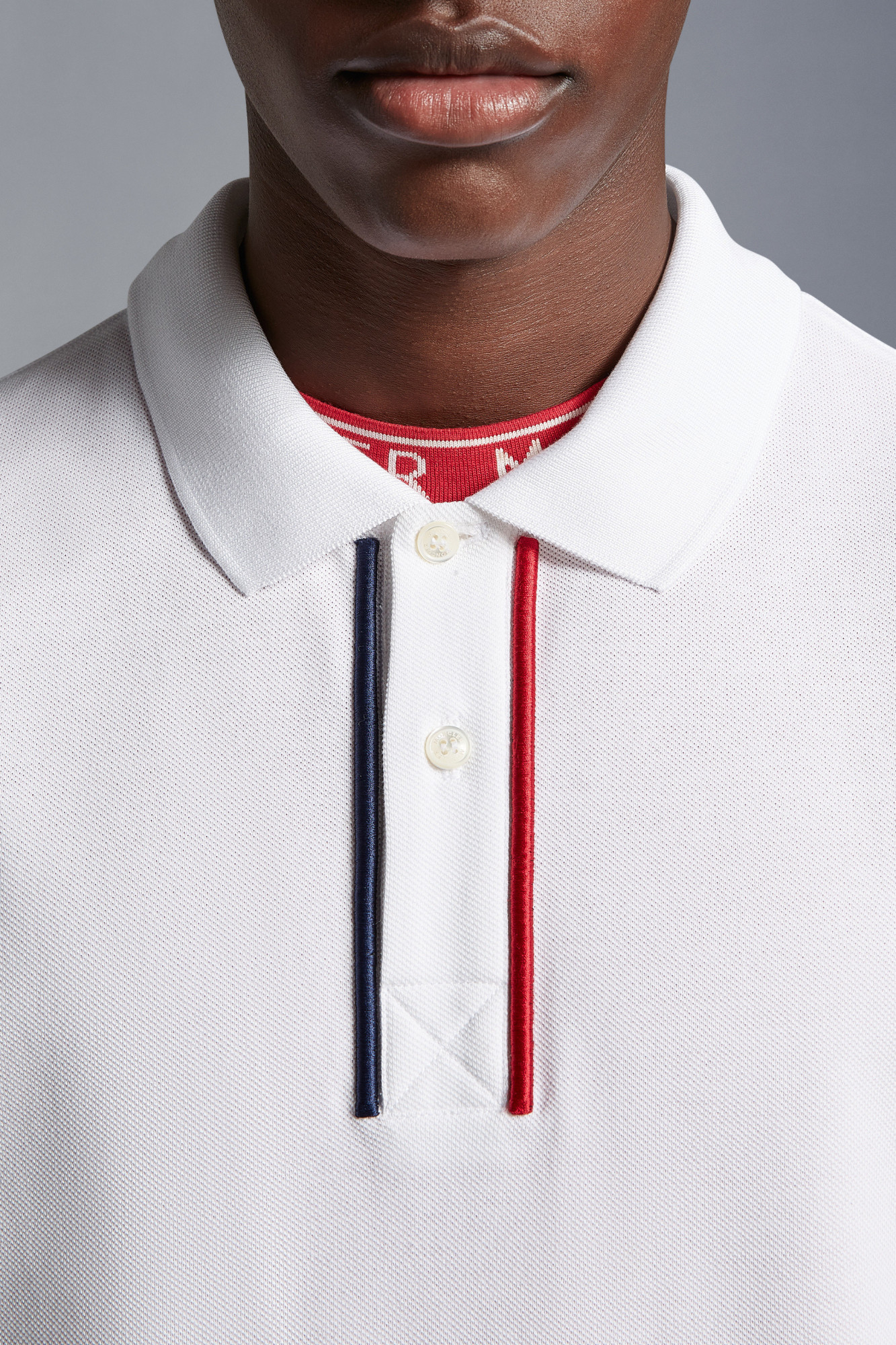 MONCLER TRICOLOUR POLO SHIRT