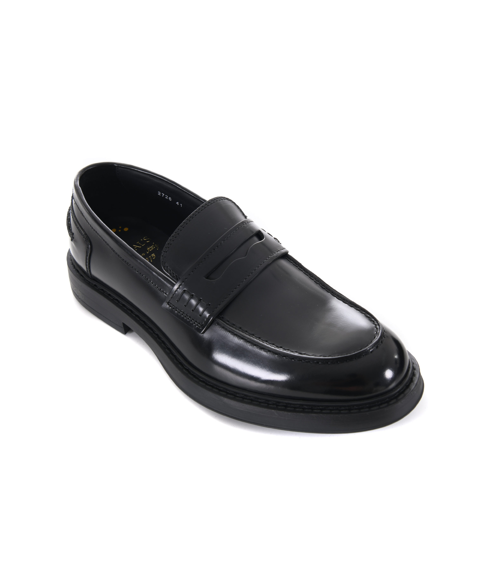 Doucal's Adler Black Slip-on Loafers In Smooth Leather Man In Black
