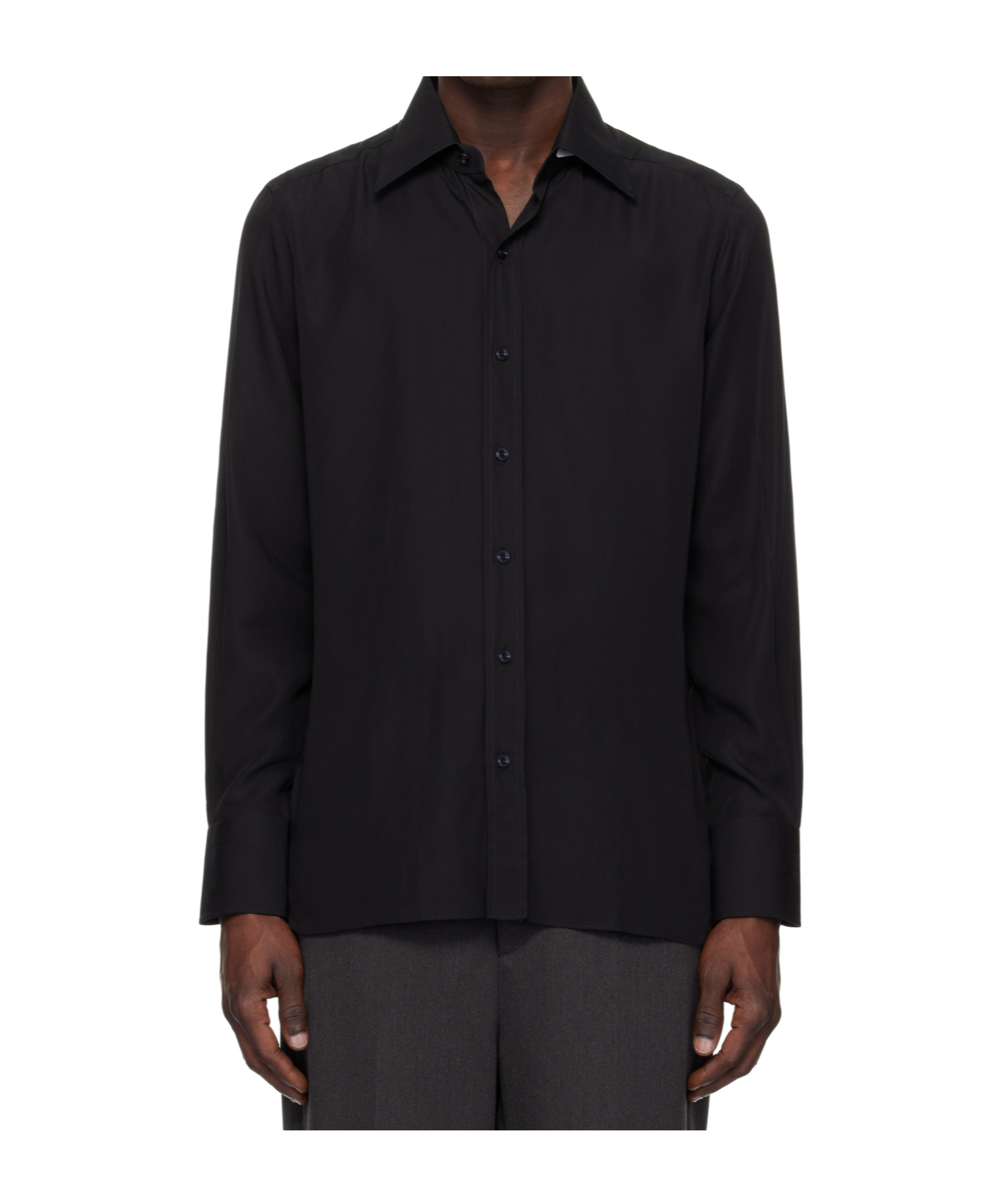Tom Ford Lightweight Lyocell Slim-fit Shirt In Black