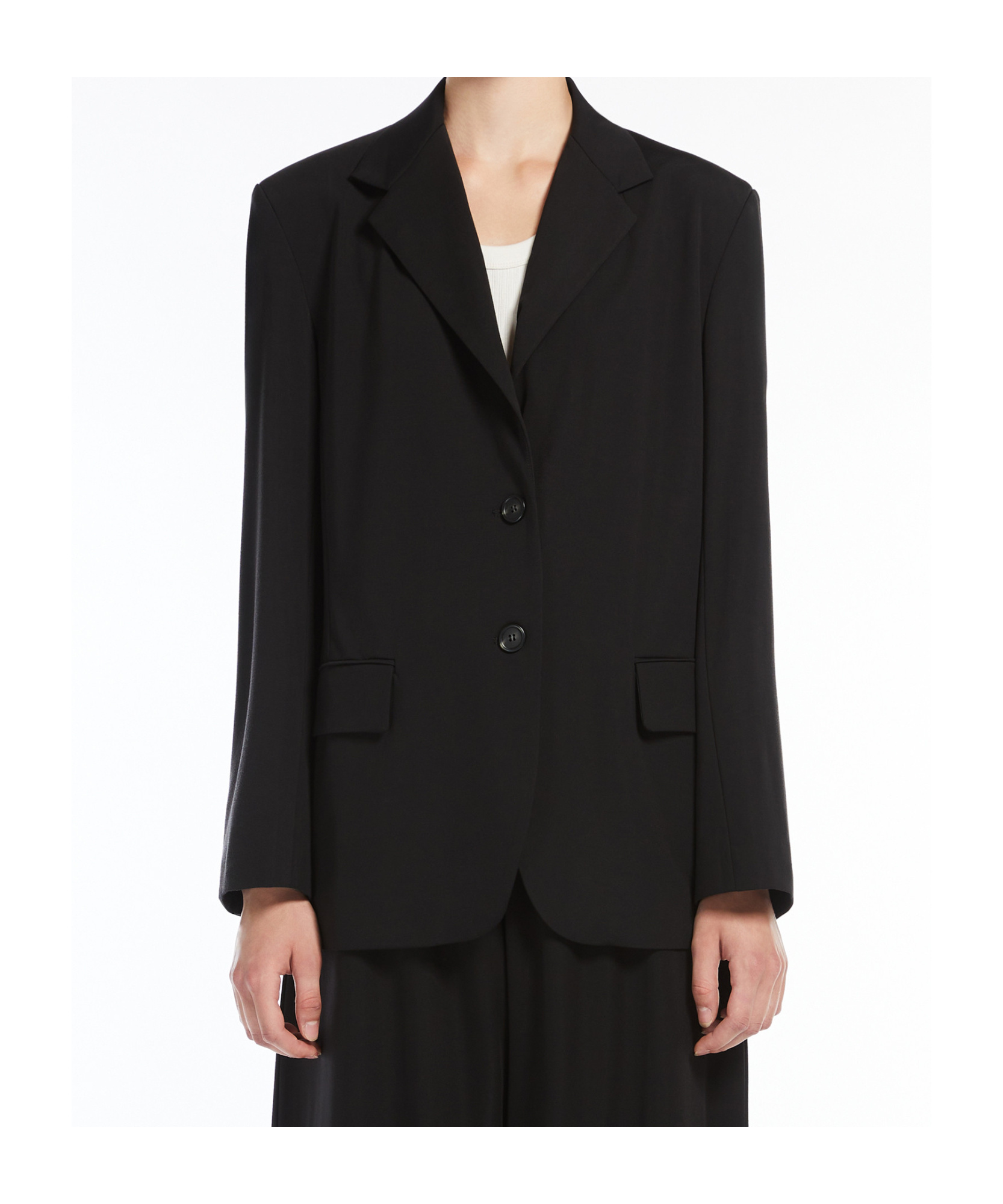Weekend Max Mara Erik Single Breasted Blazer In Black