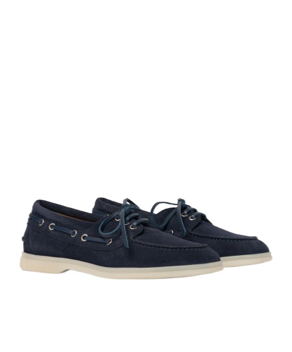 Scarosso Lia Boat Shoes In Black
