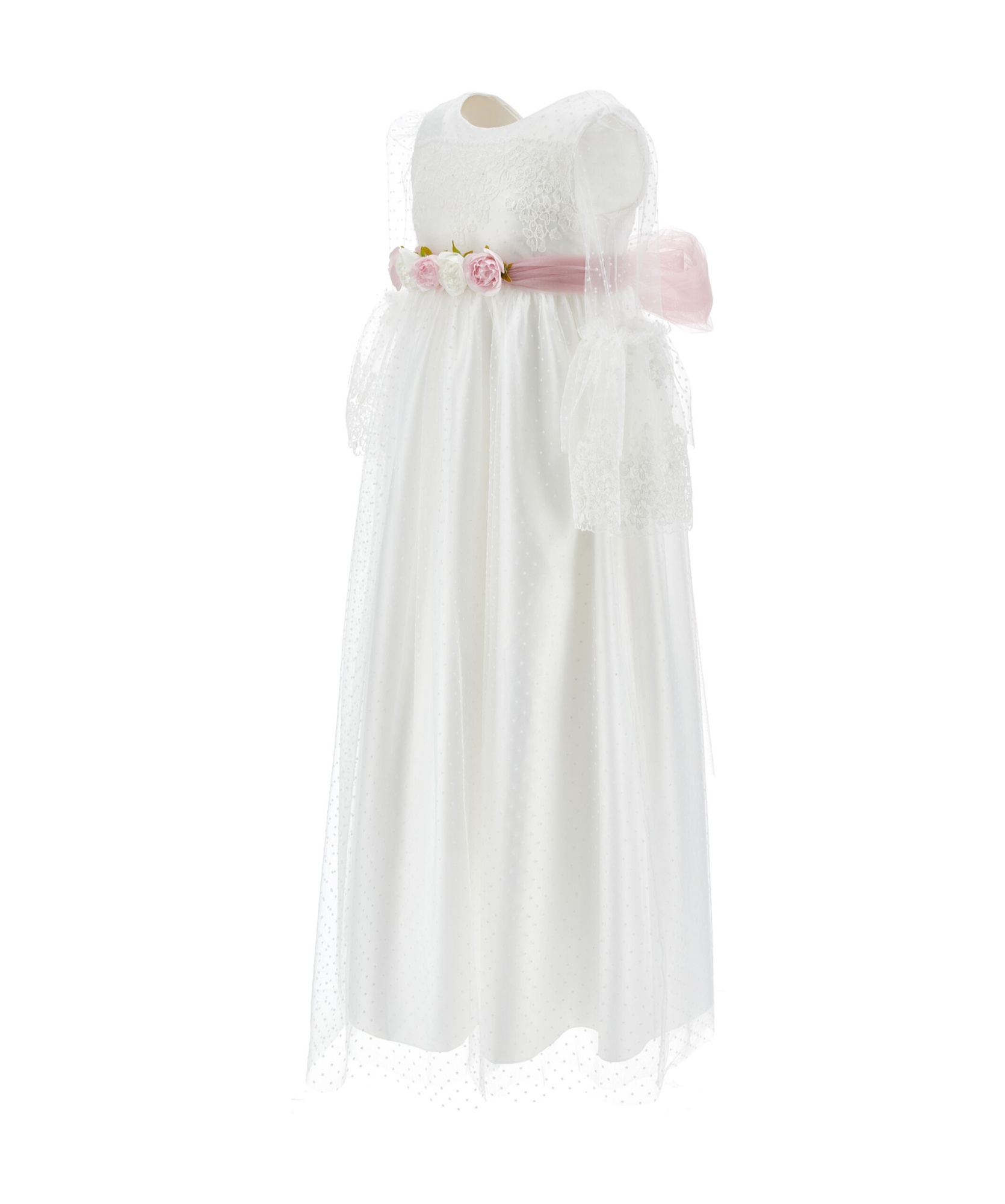 Monnalisa Tulle Dress In White
