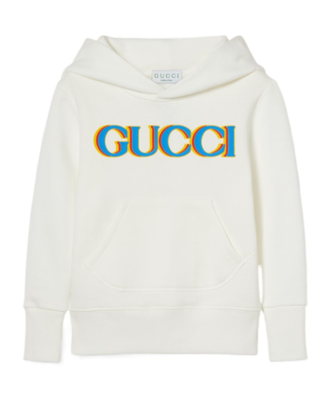 Gucci Printed Cotton Sweatshirt In White