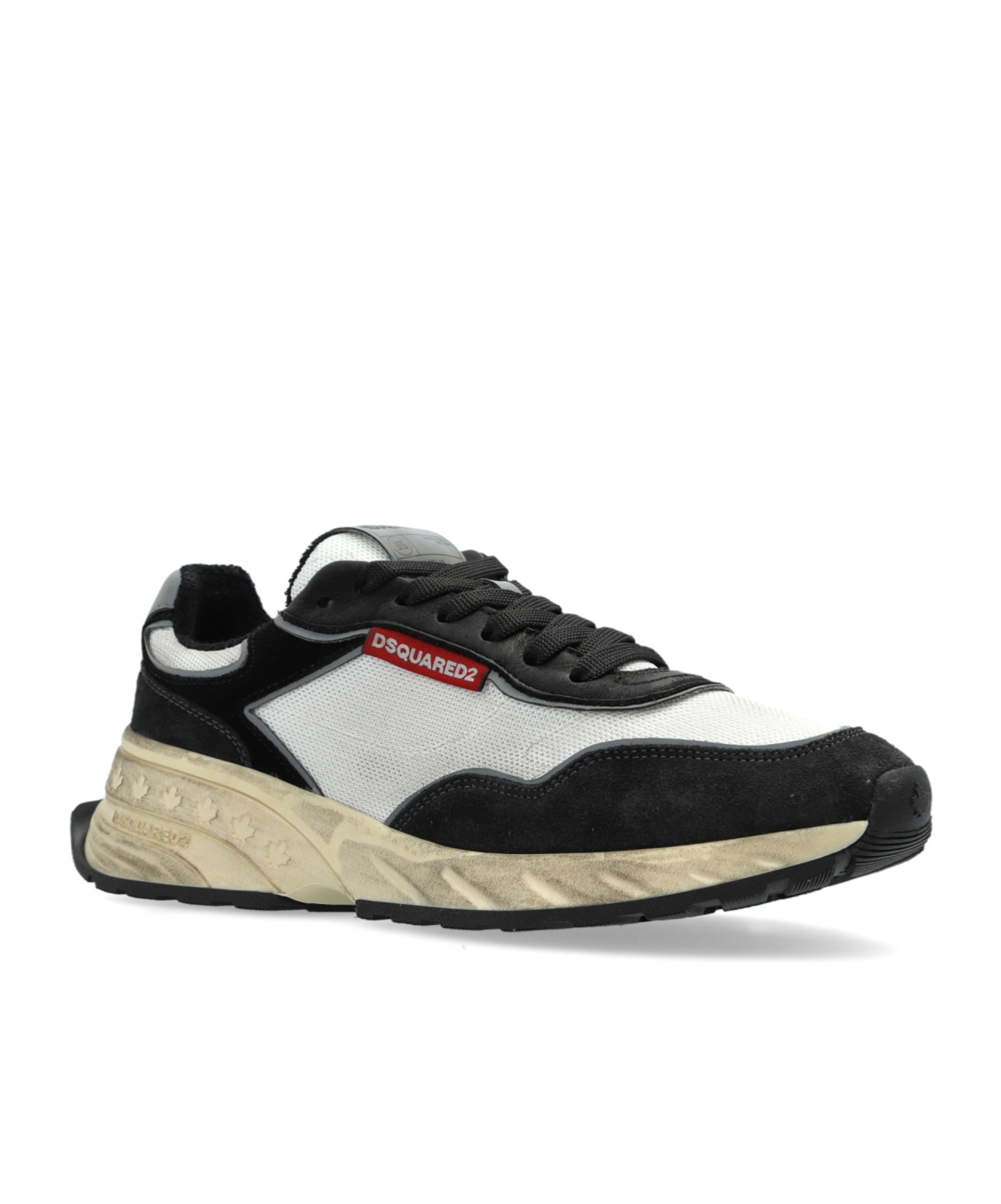 Dsquared2 Round-head Sneakers In Black