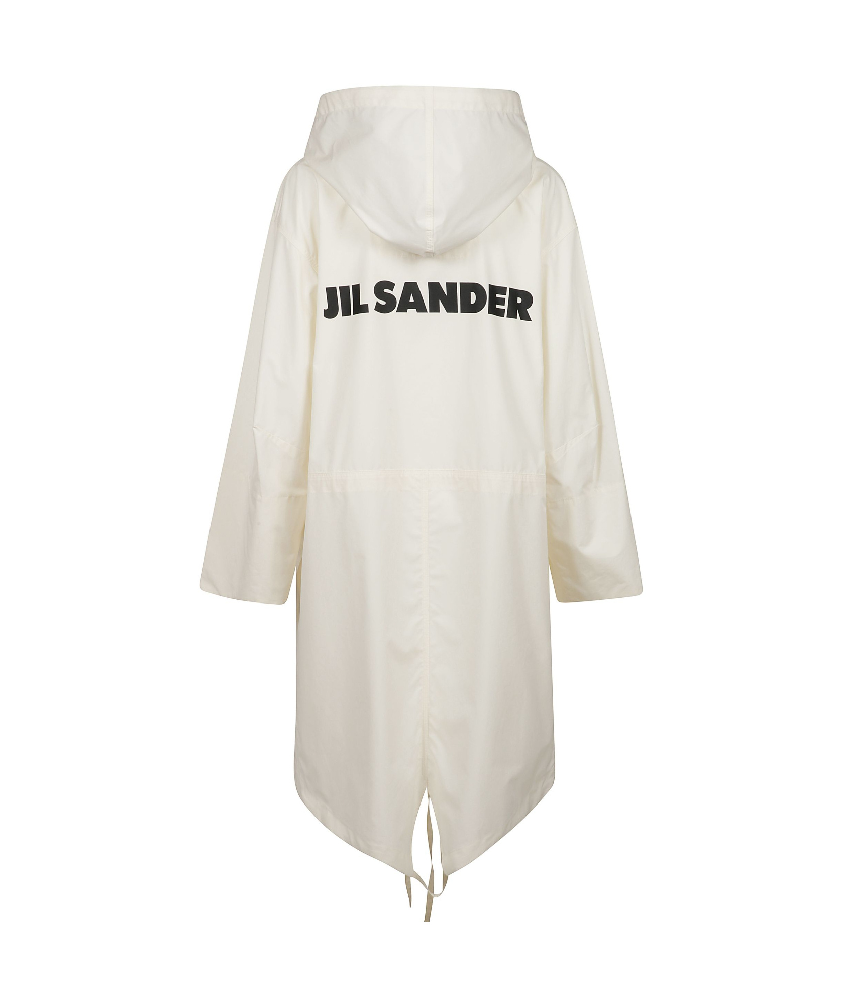 Jil Sander Long-sleeved Parka Coat In White