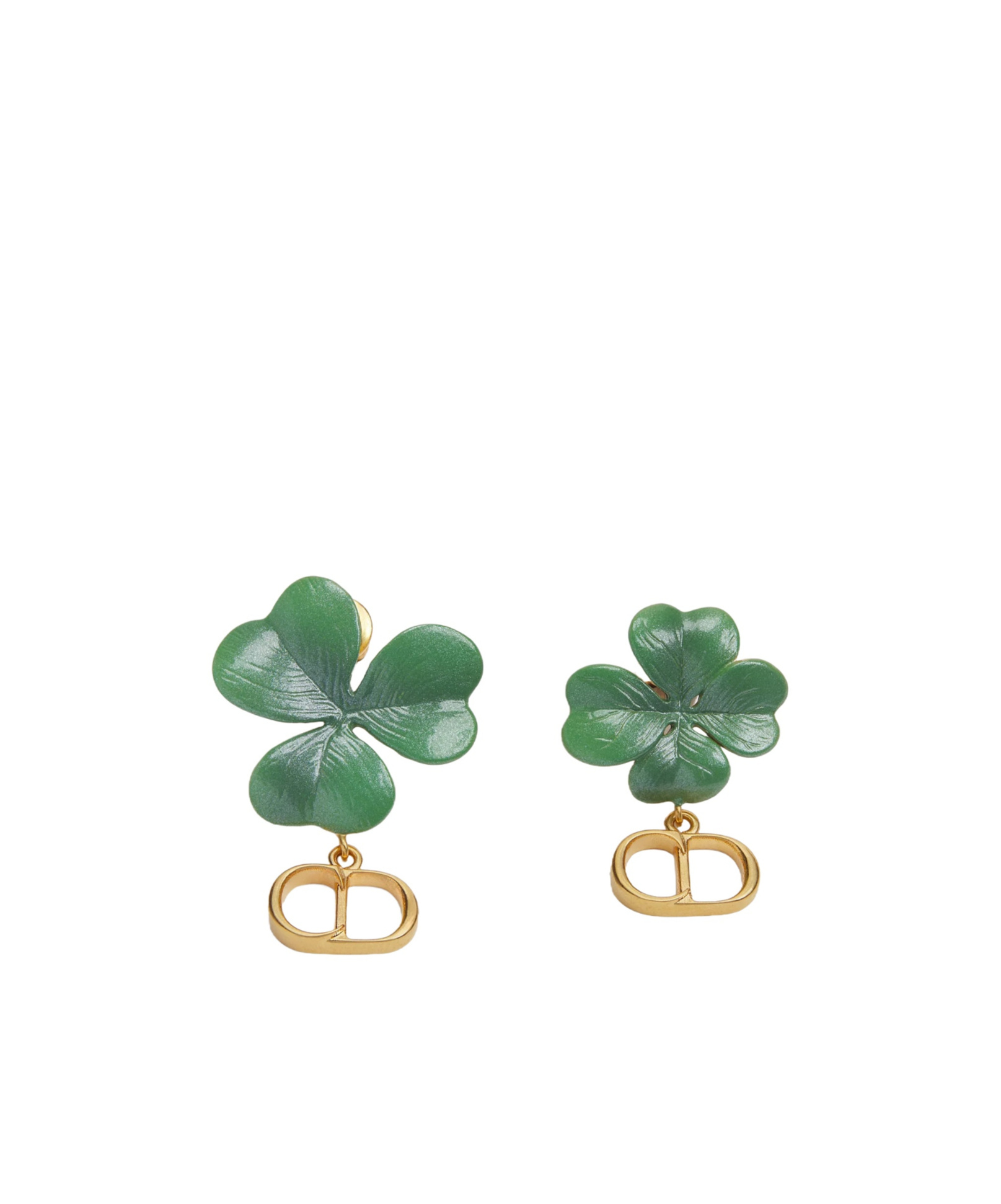 Dior Clover Earrings In Green