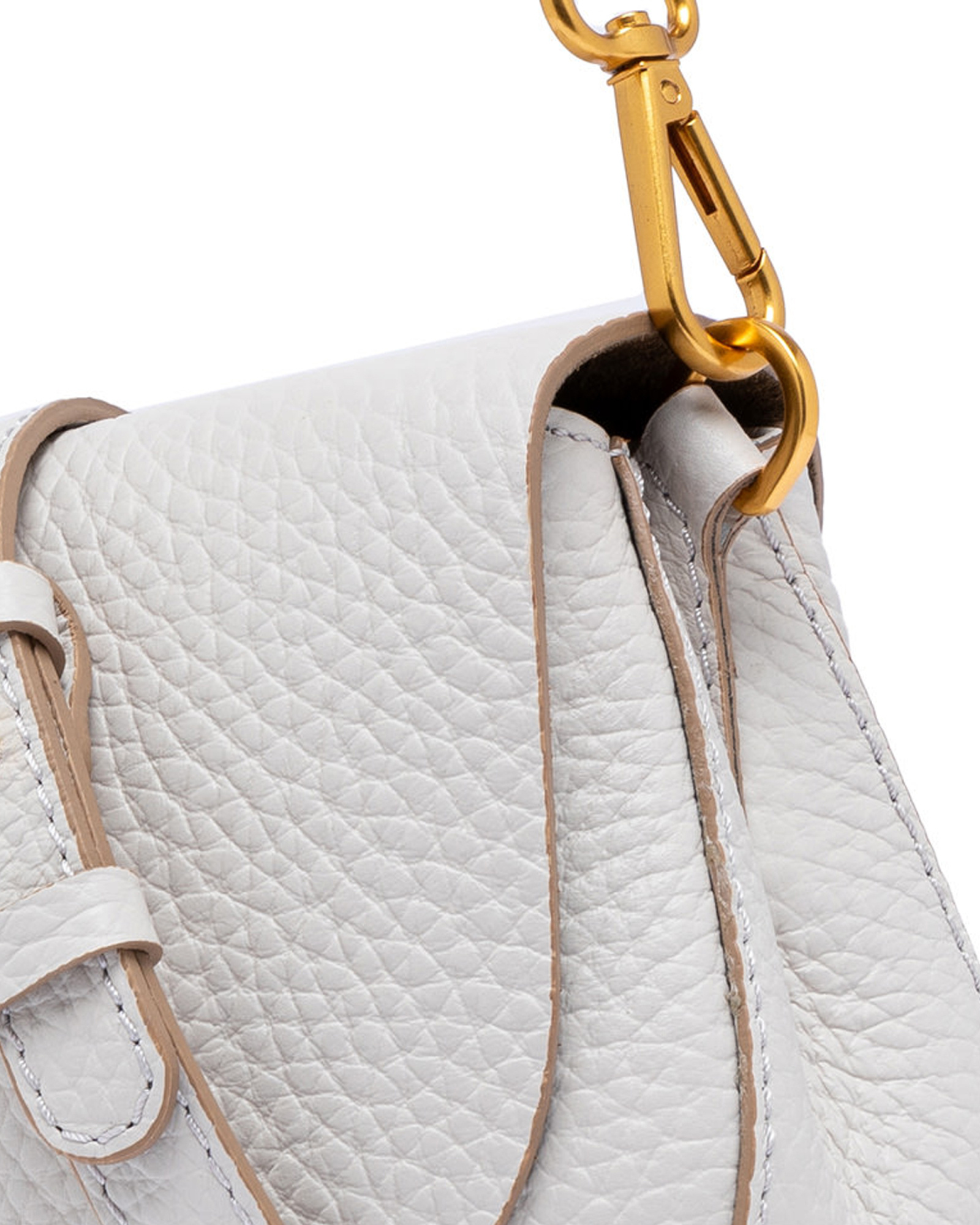 Gianni Chiarini Helena Round Shoulder Bag In White