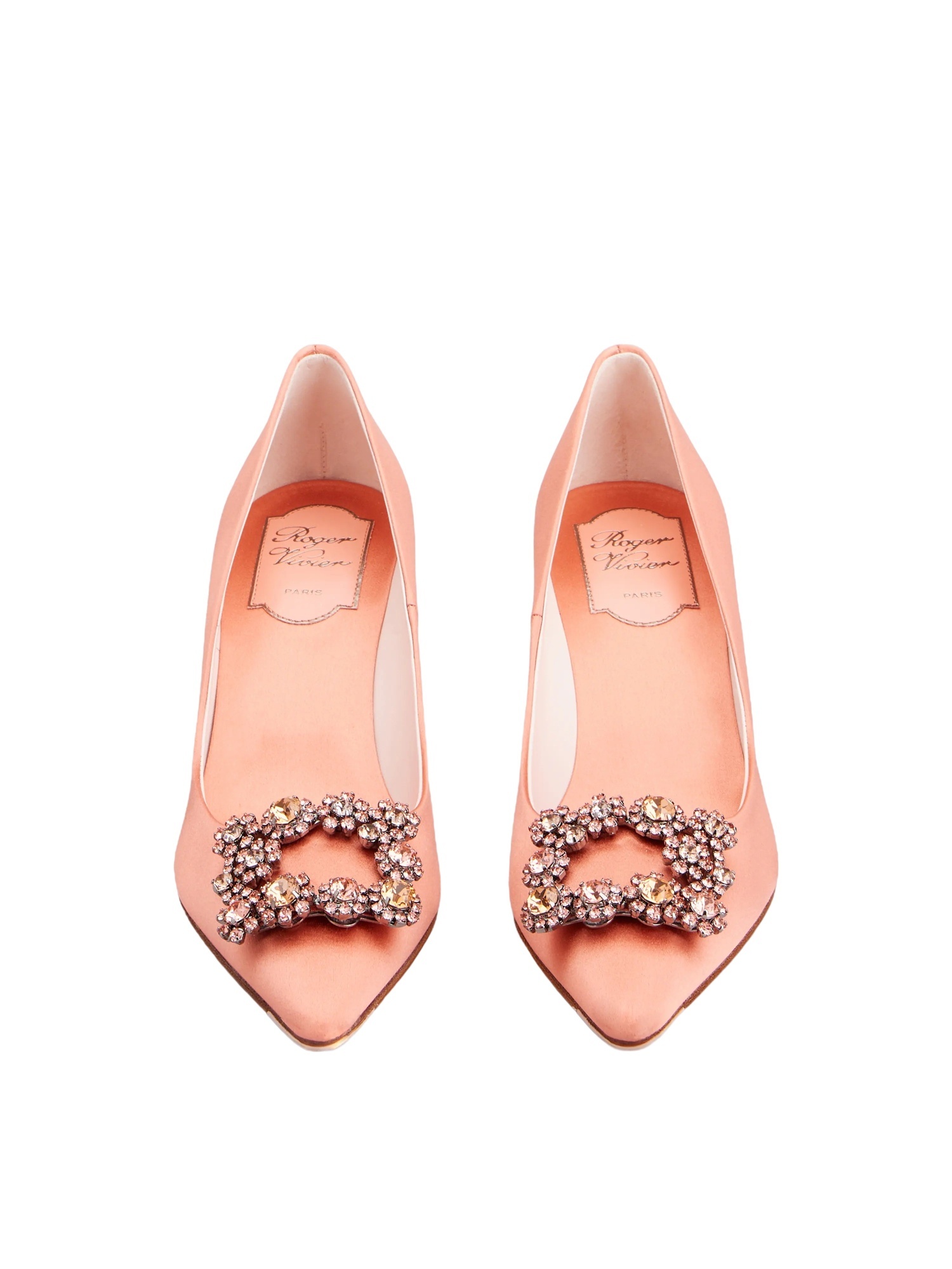 Shop Roger Vivier Efflorescence Pumps In Satin In Pink