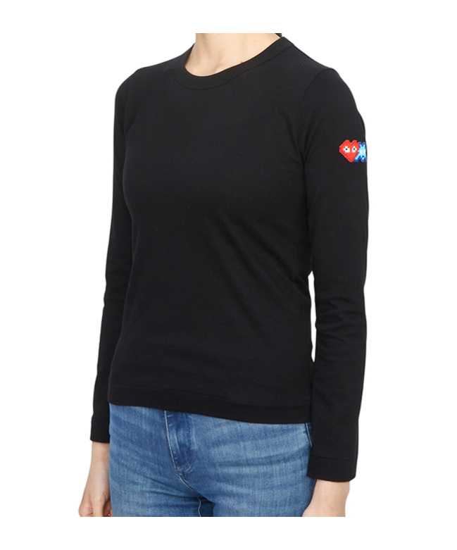 COMME DES GARÇONS LOGO-PATCH LONG-SLEEVE T-SHIRT