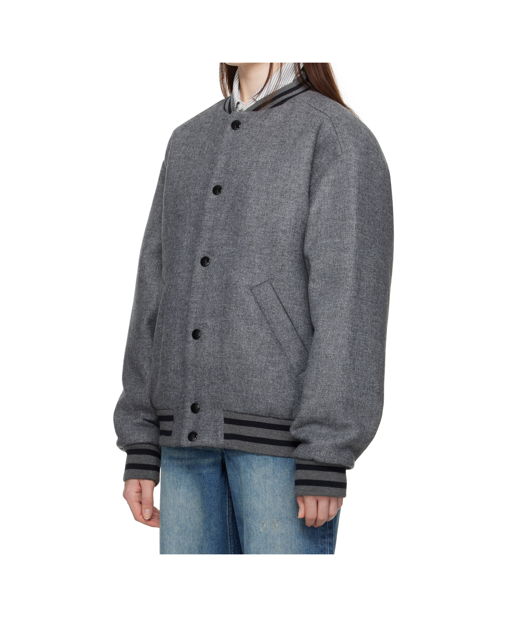 Apc Gray Micky Bomber Jacket In Gray