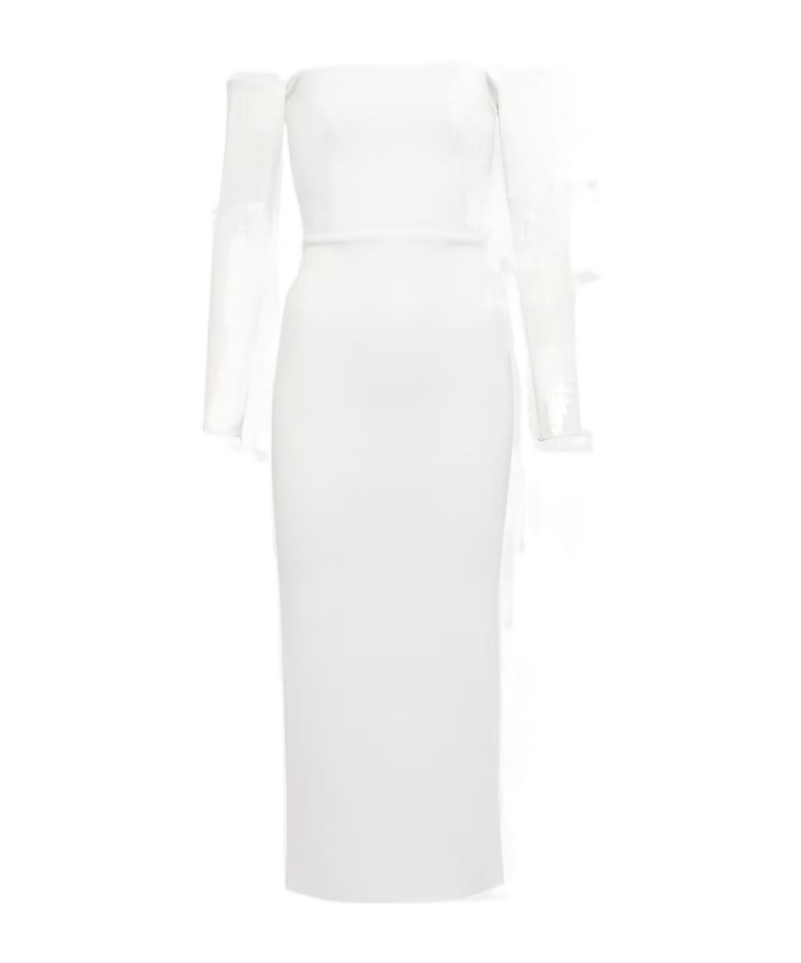 Alex Perry Bridal Tate Stretch-crepe Midi Dress In White