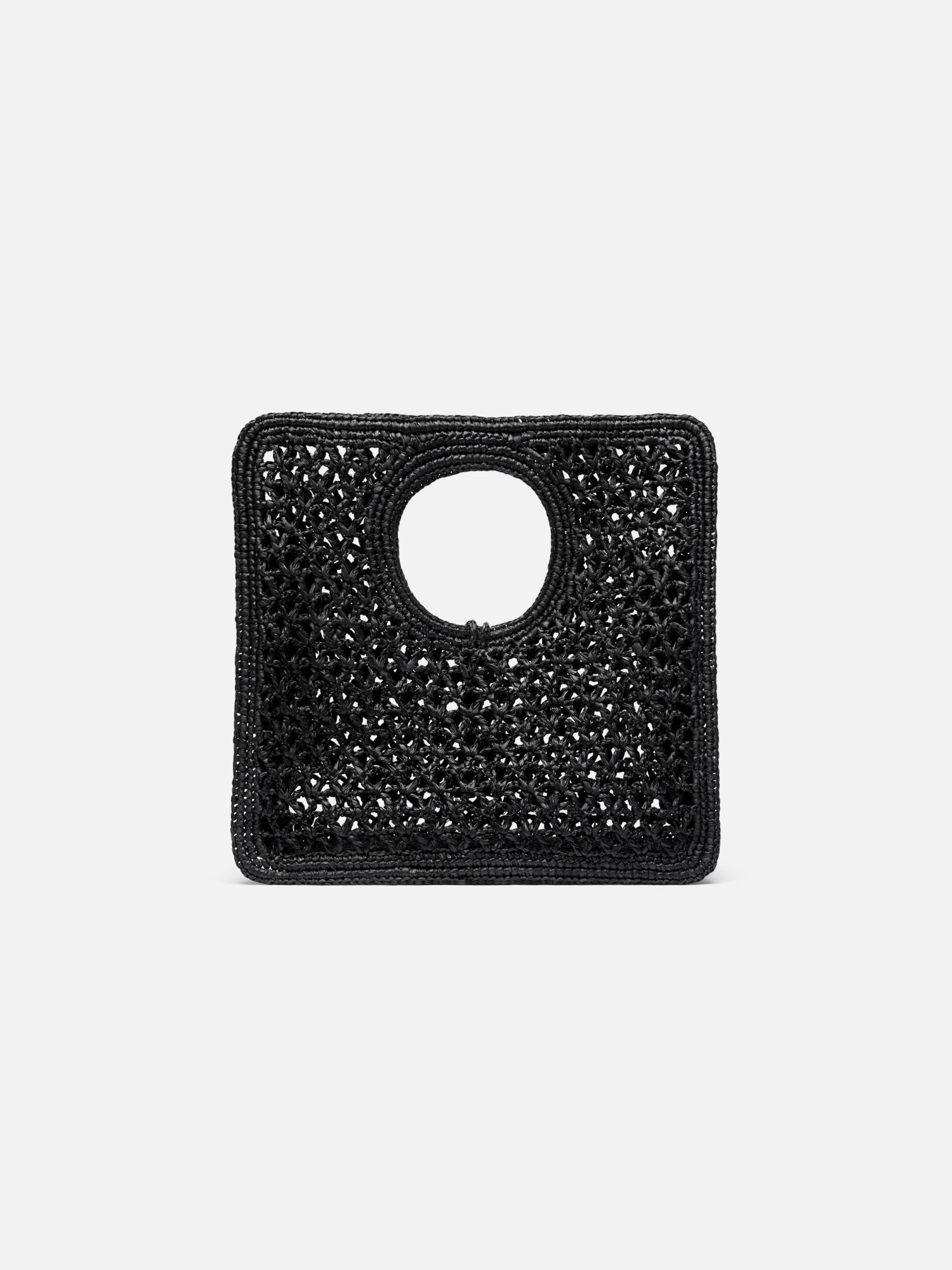 Jacquemus Small Square Tote In Black