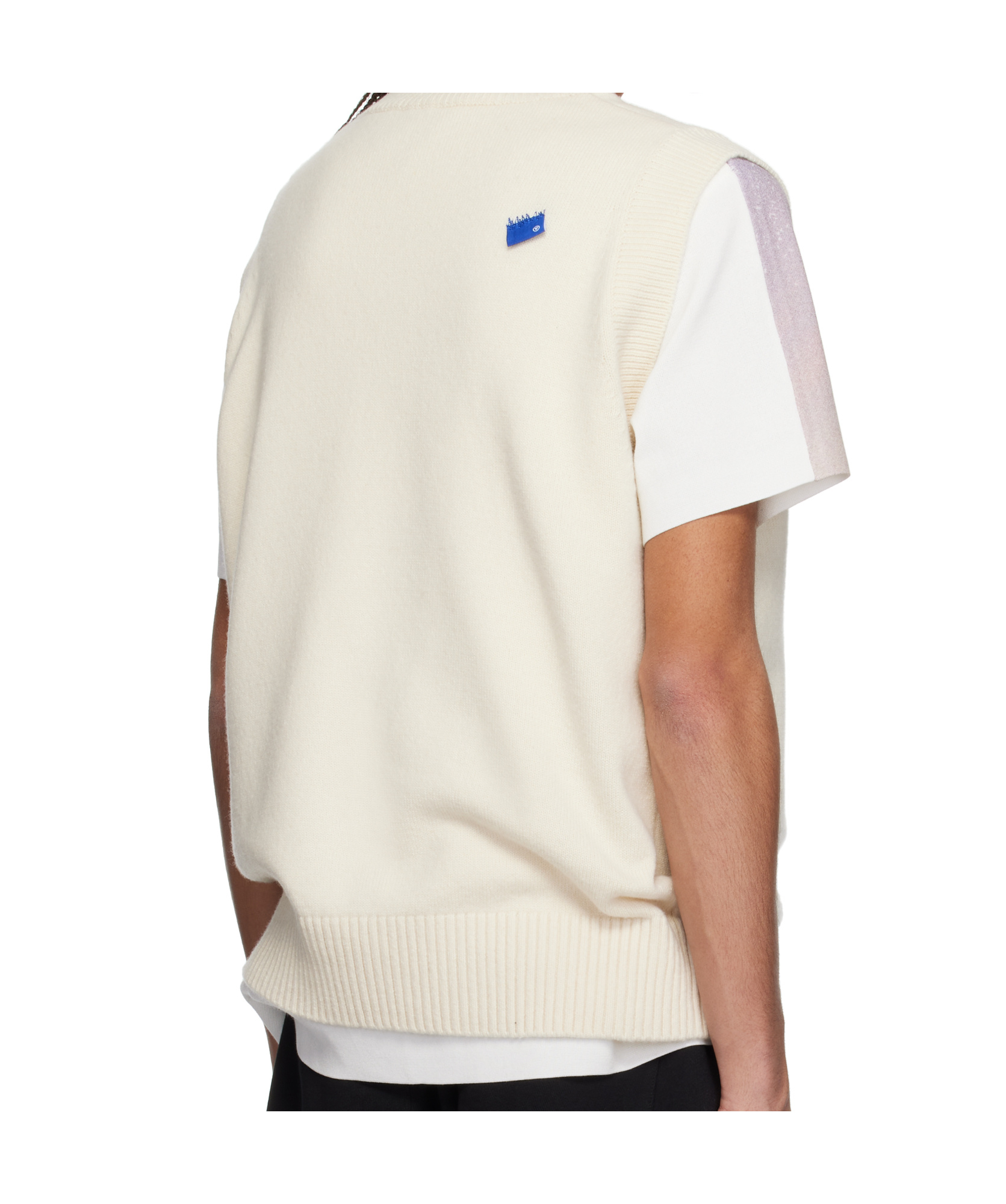 Ader Error Off-white Significant Trs Tag Knit 01 Vest In White
