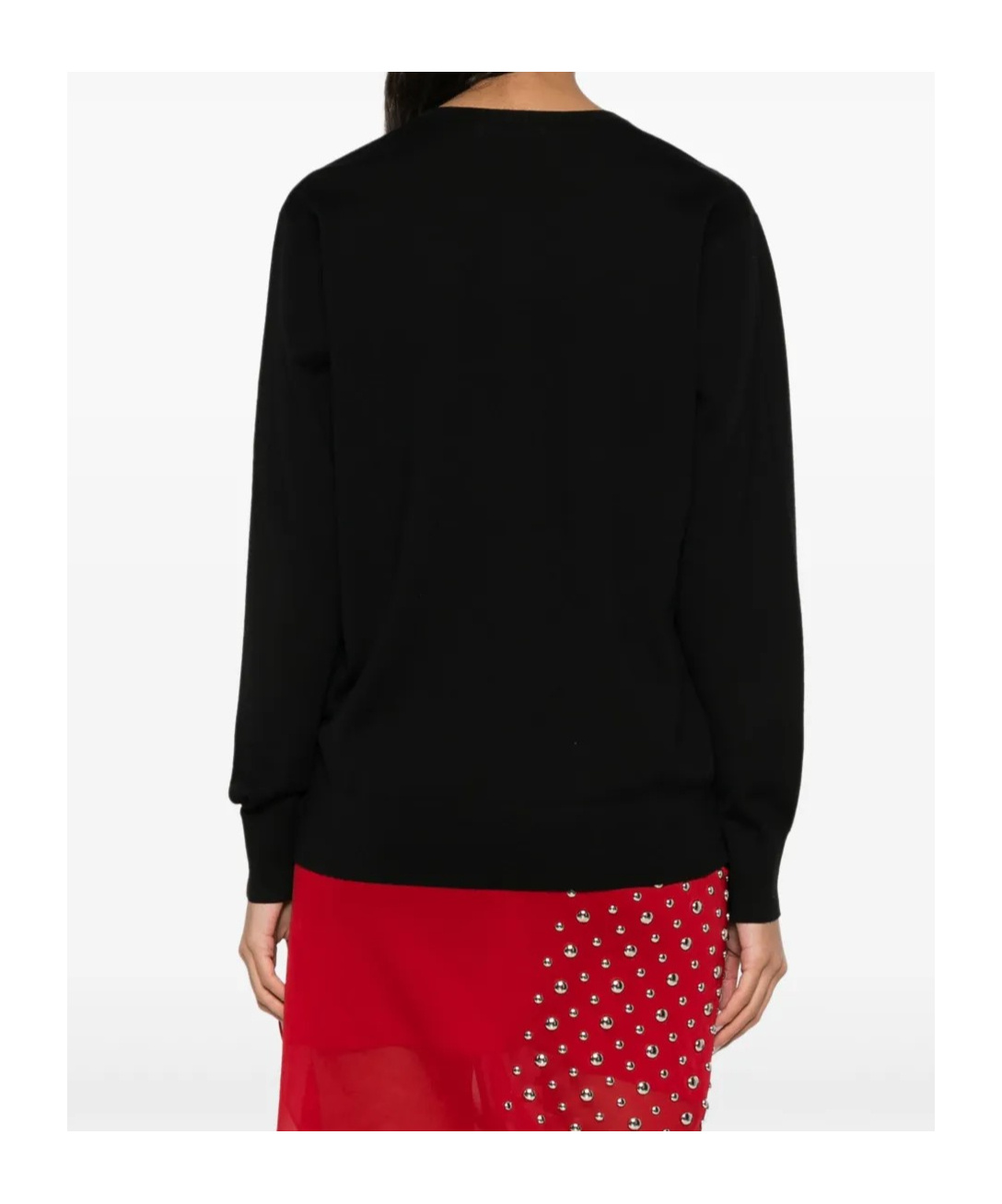 Shop Dries Van Noten Long Sleeve Sweater In Black