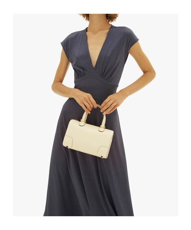 Valextra Babila Boston Bag In Nude