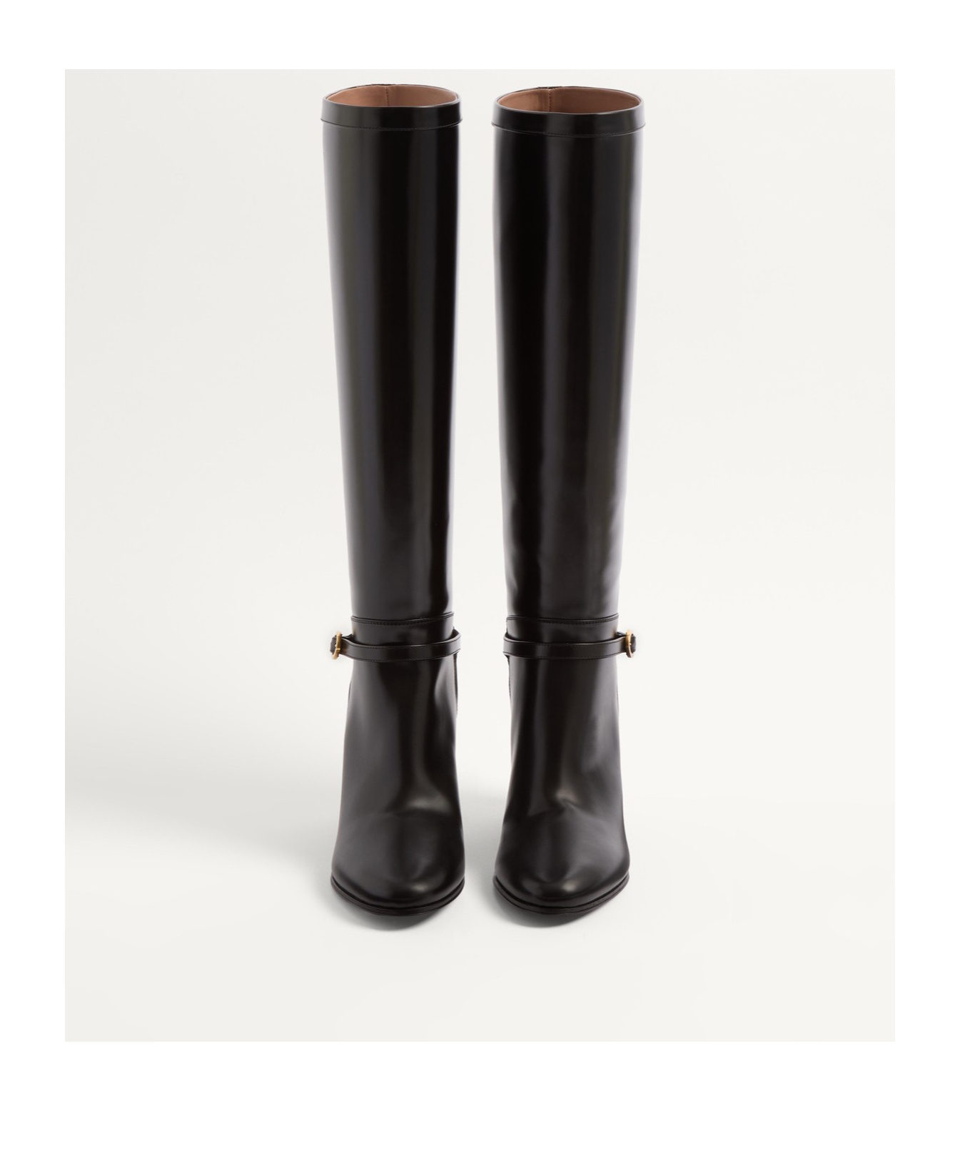 Valentino 75mm Pattie Leather Boots In Black
