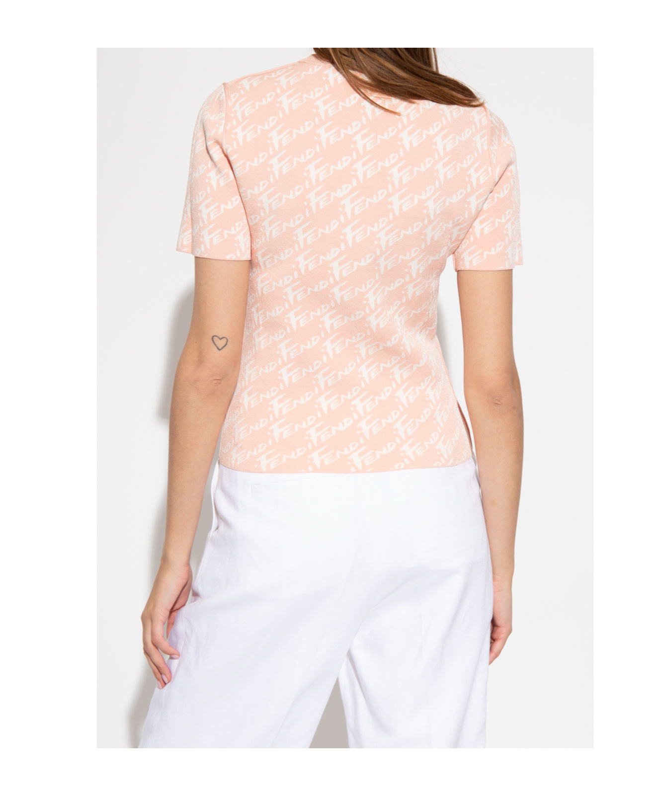 Fendi Round-neck T-shirt In Pink