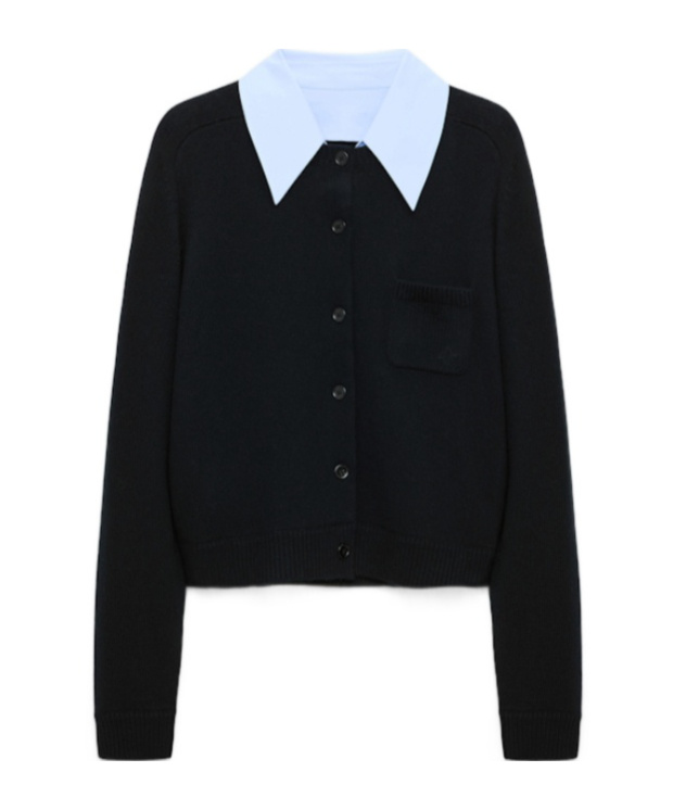 Dorothee Schumacher Elegant Statements Wool And Cashmere Cardigan In Black