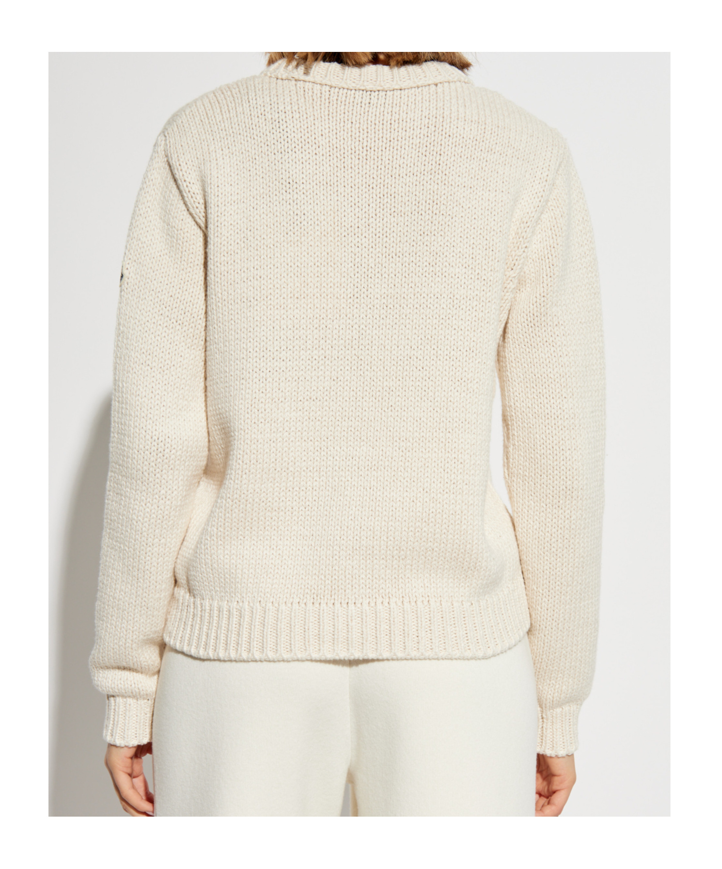 MONCLER MONCLER LOGO INTARSIA-KNIT JUMPER