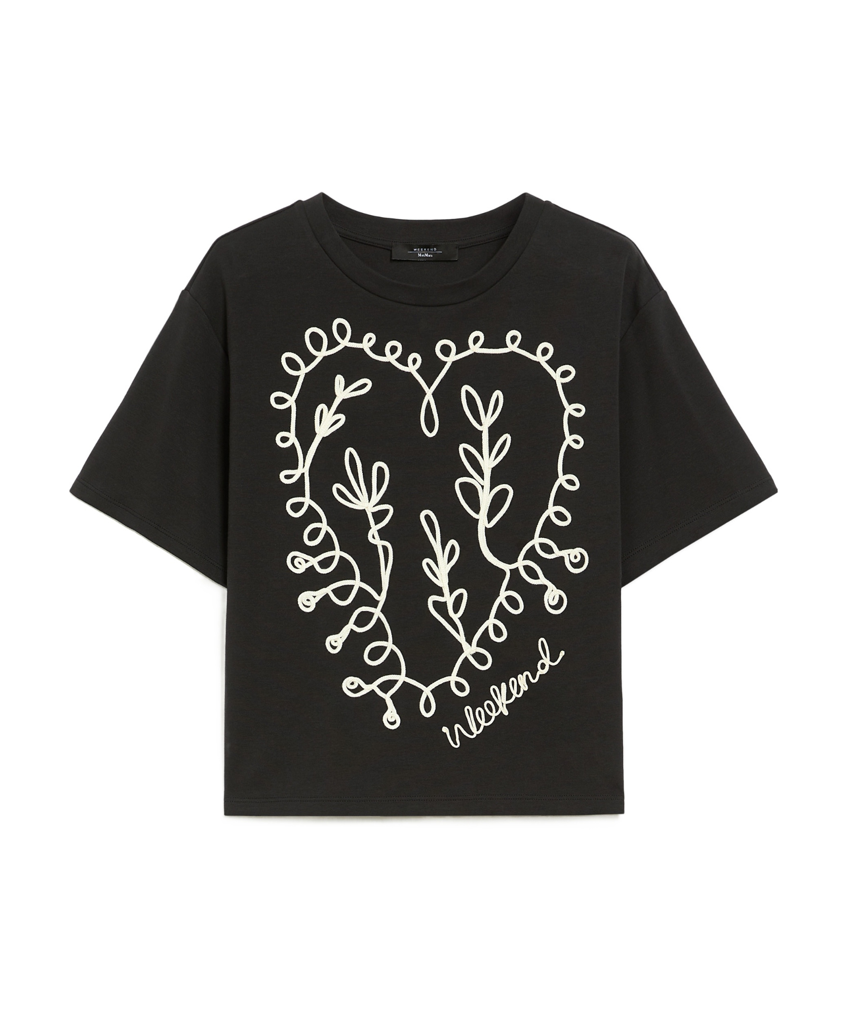 Weekend Max Mara Lecco T-shirt In Black Cotton In Black