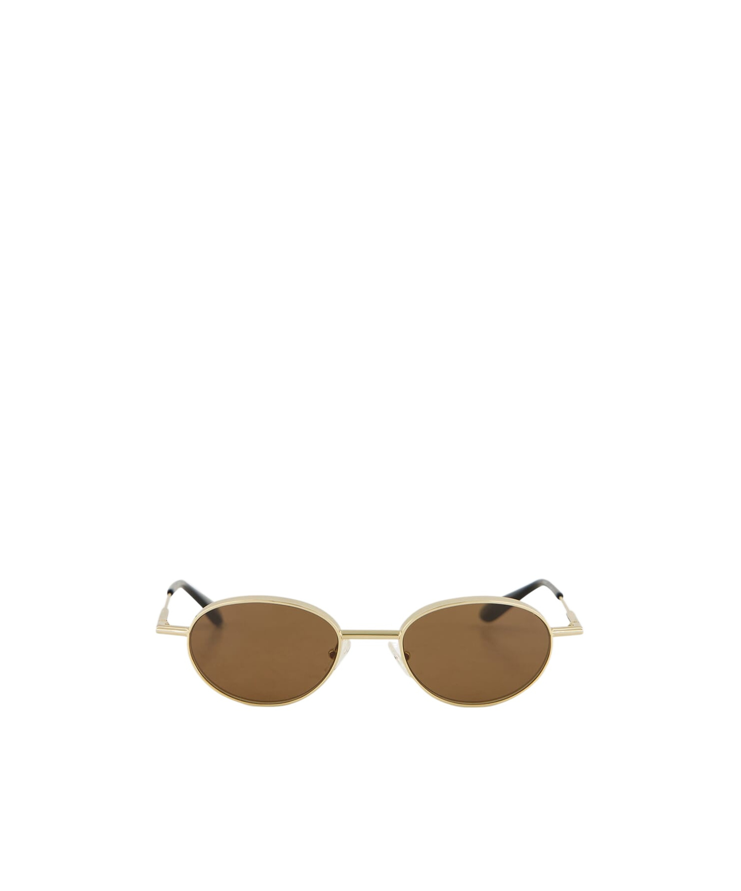 Alexander Mcqueen Eyewear Oval Frame Sunglasses In Gold