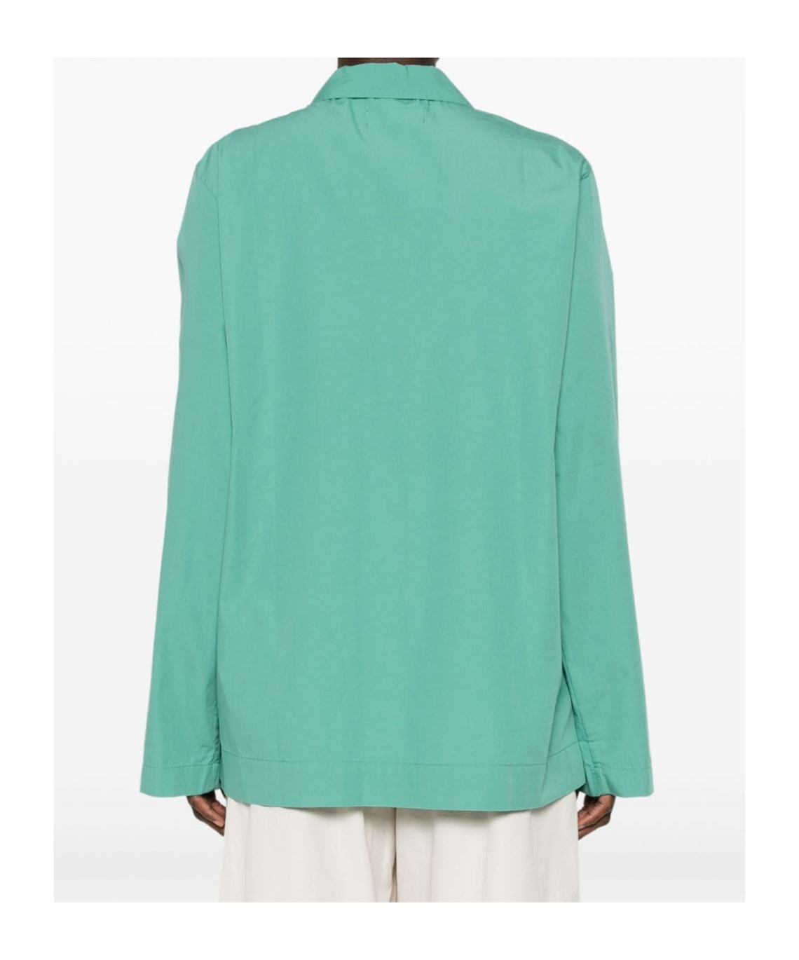 Tekla Long-sleeved Shirt Pajamas In Green