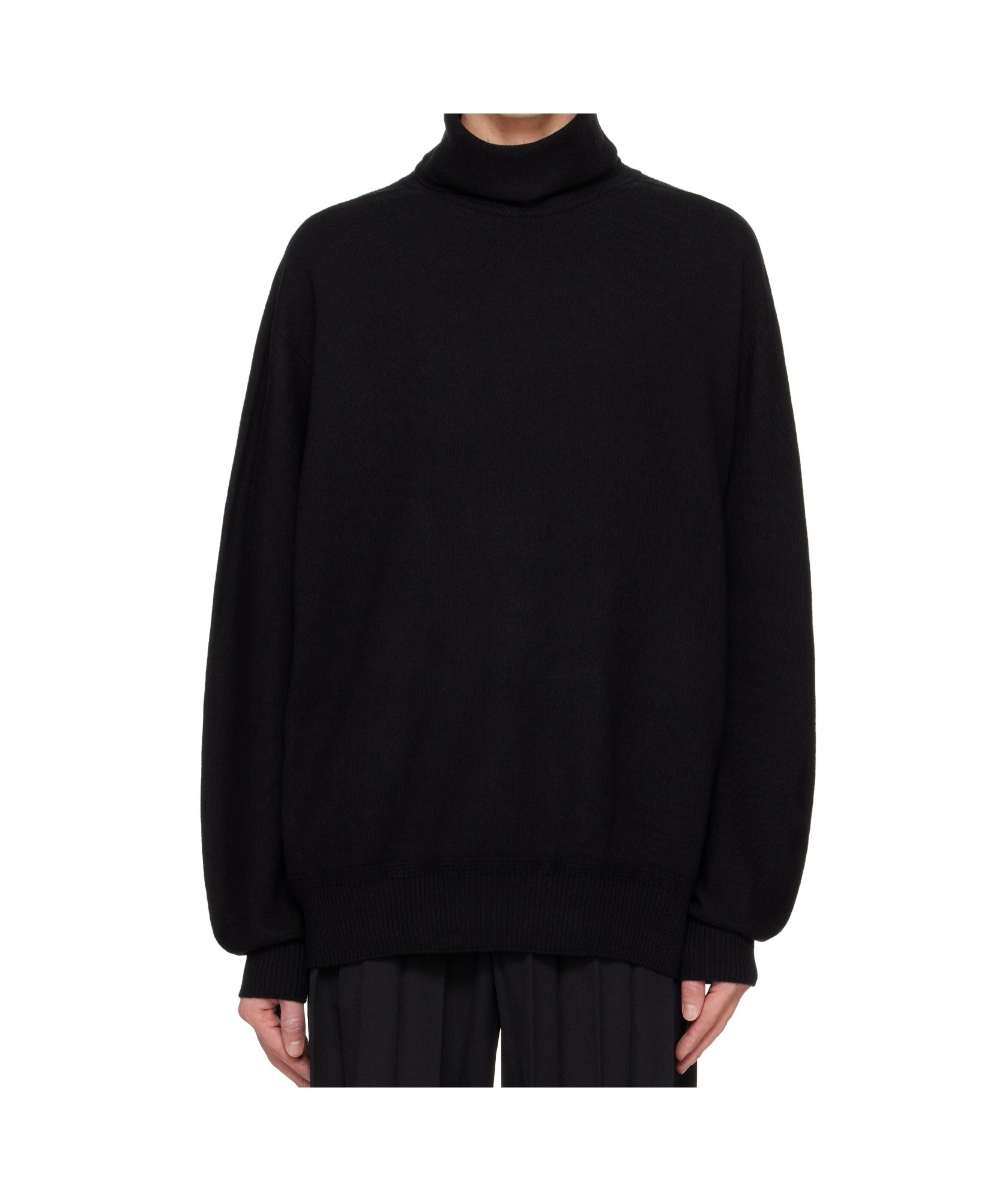 Issey Miyake Turtleneck Sweater In Black