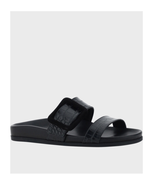 Shop Manolo Blahnik Mayfu Buckle Sandals In Black