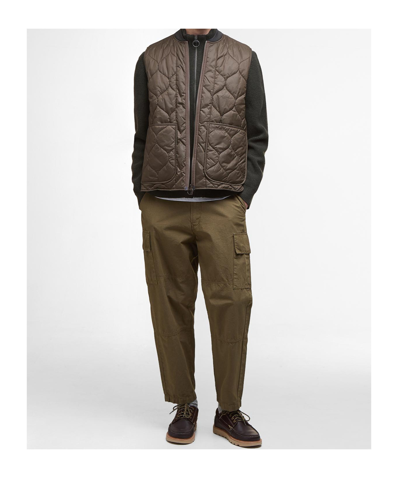 Barbour Re-engineered Utility Liddesdale Gilet In Brown