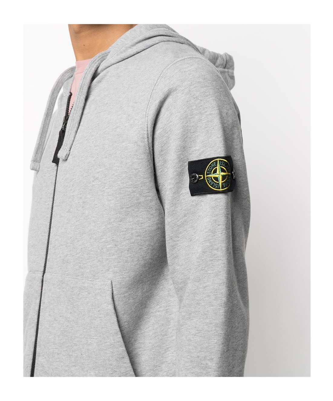 Stone Island 6100061 Organic Cotton Fleece In Gray