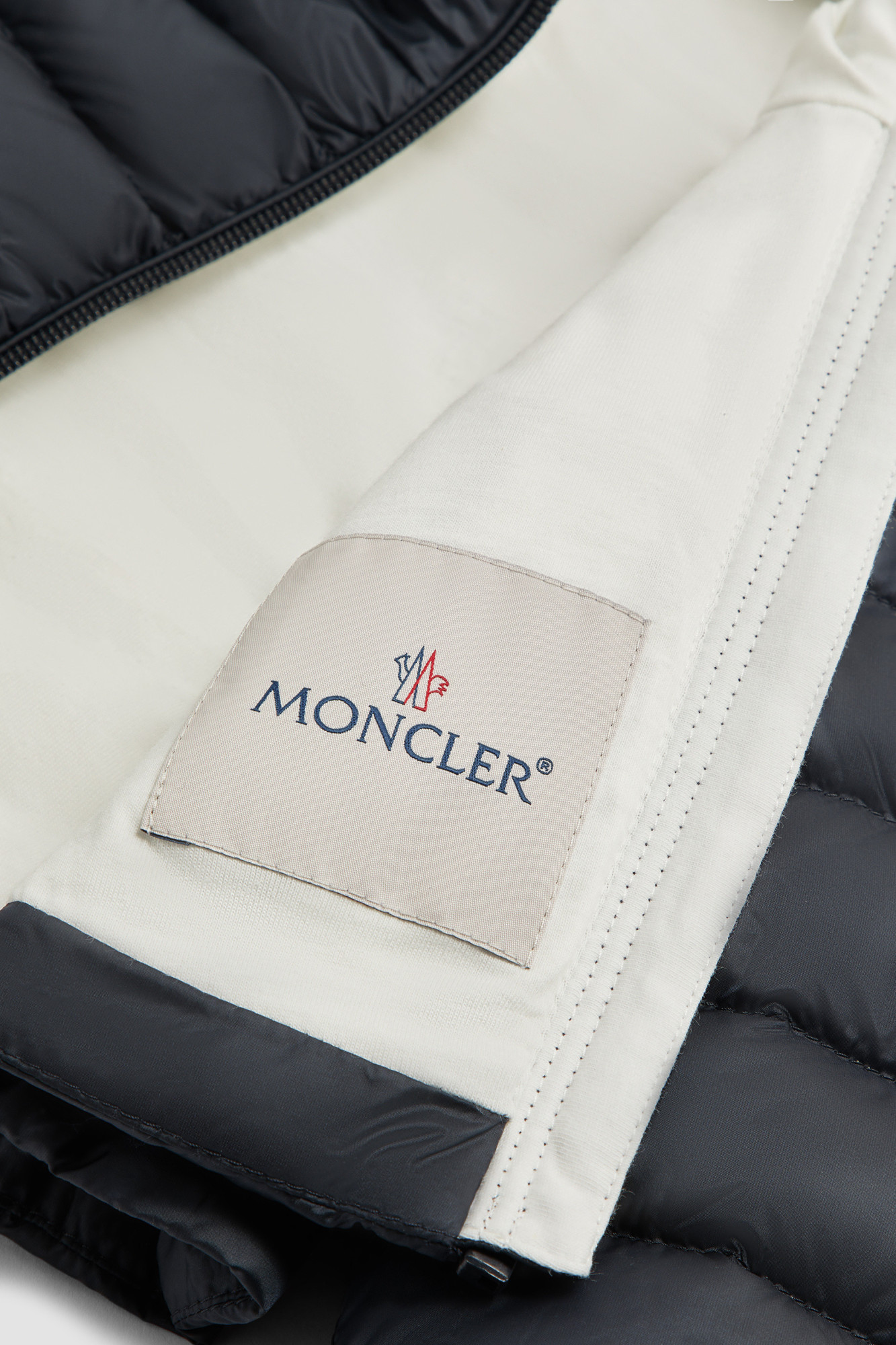 Moncler Hooded Down Jacket In Blue