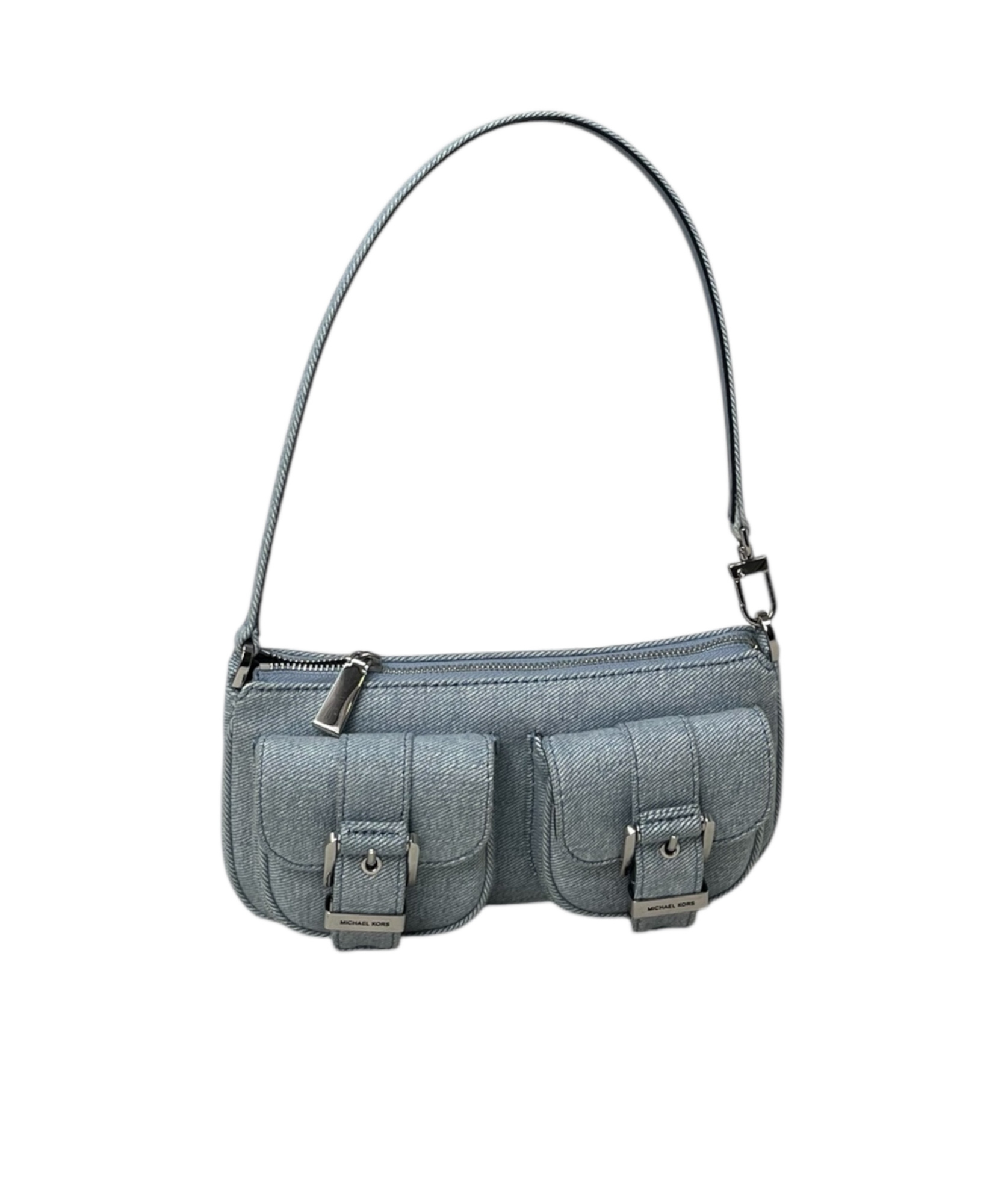 Michael Kors Small Denim Handbag In Gray
