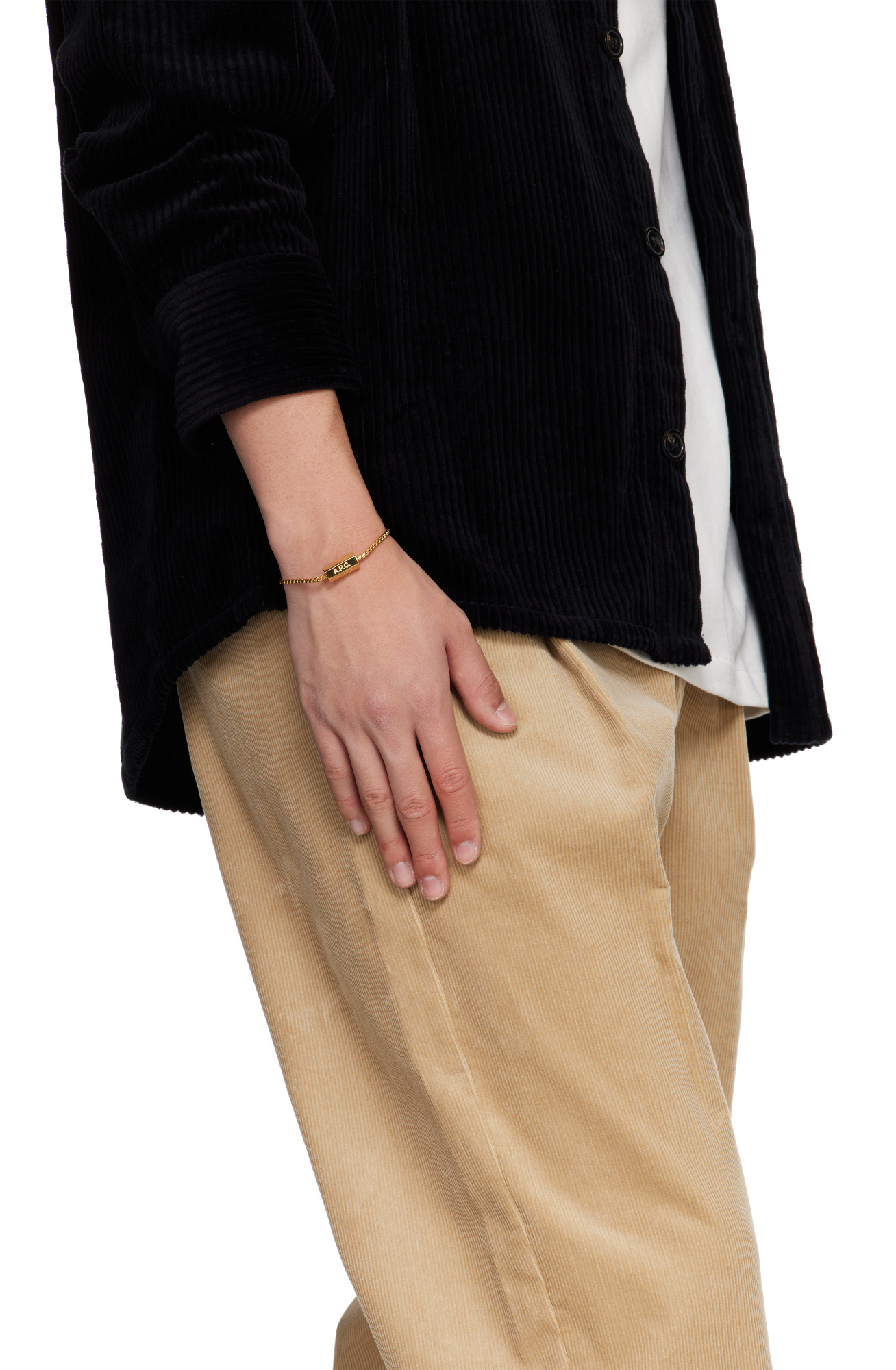 Apc Gold Angle Bracelet In Yellow