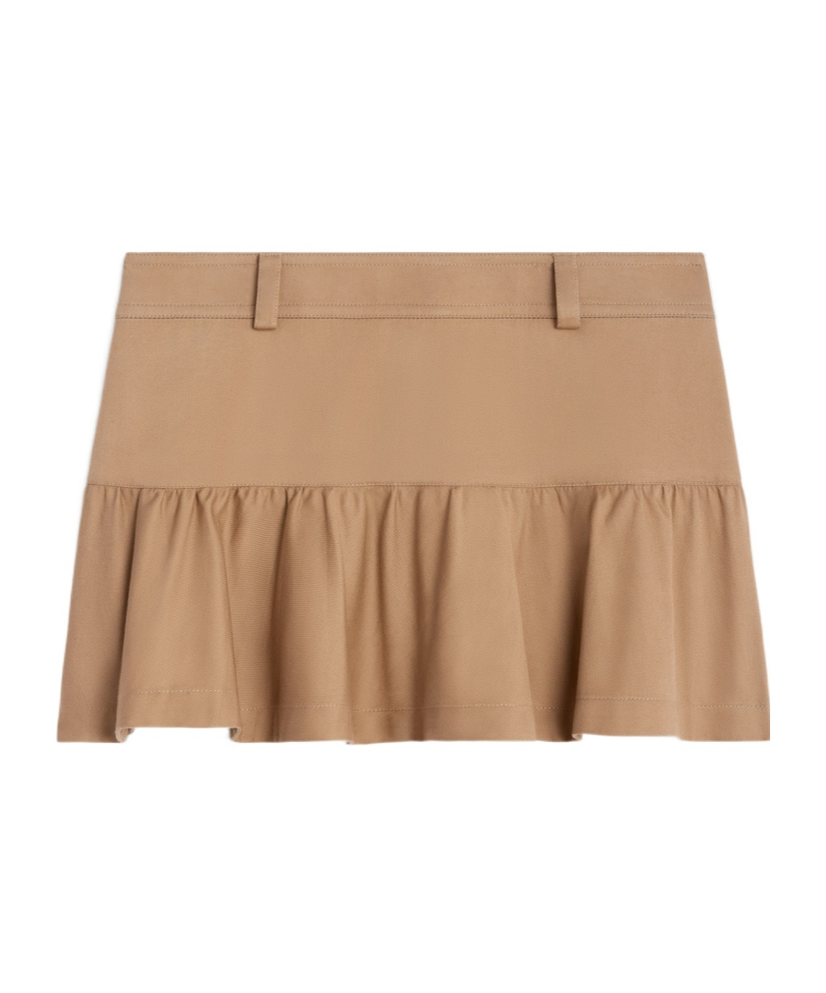Celine Twill Mini Skirt In Nude