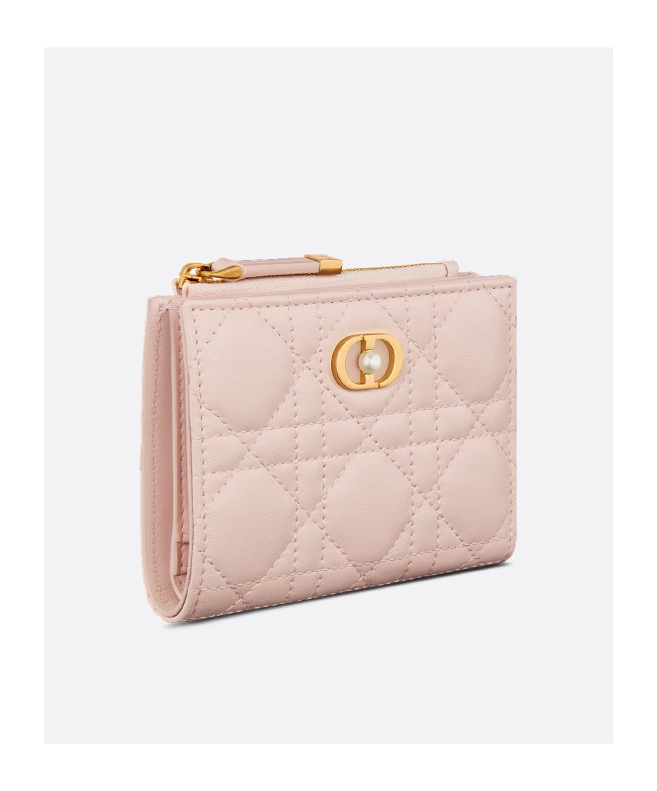Dior Dahlia Jolie Folding Wallet In Nude
