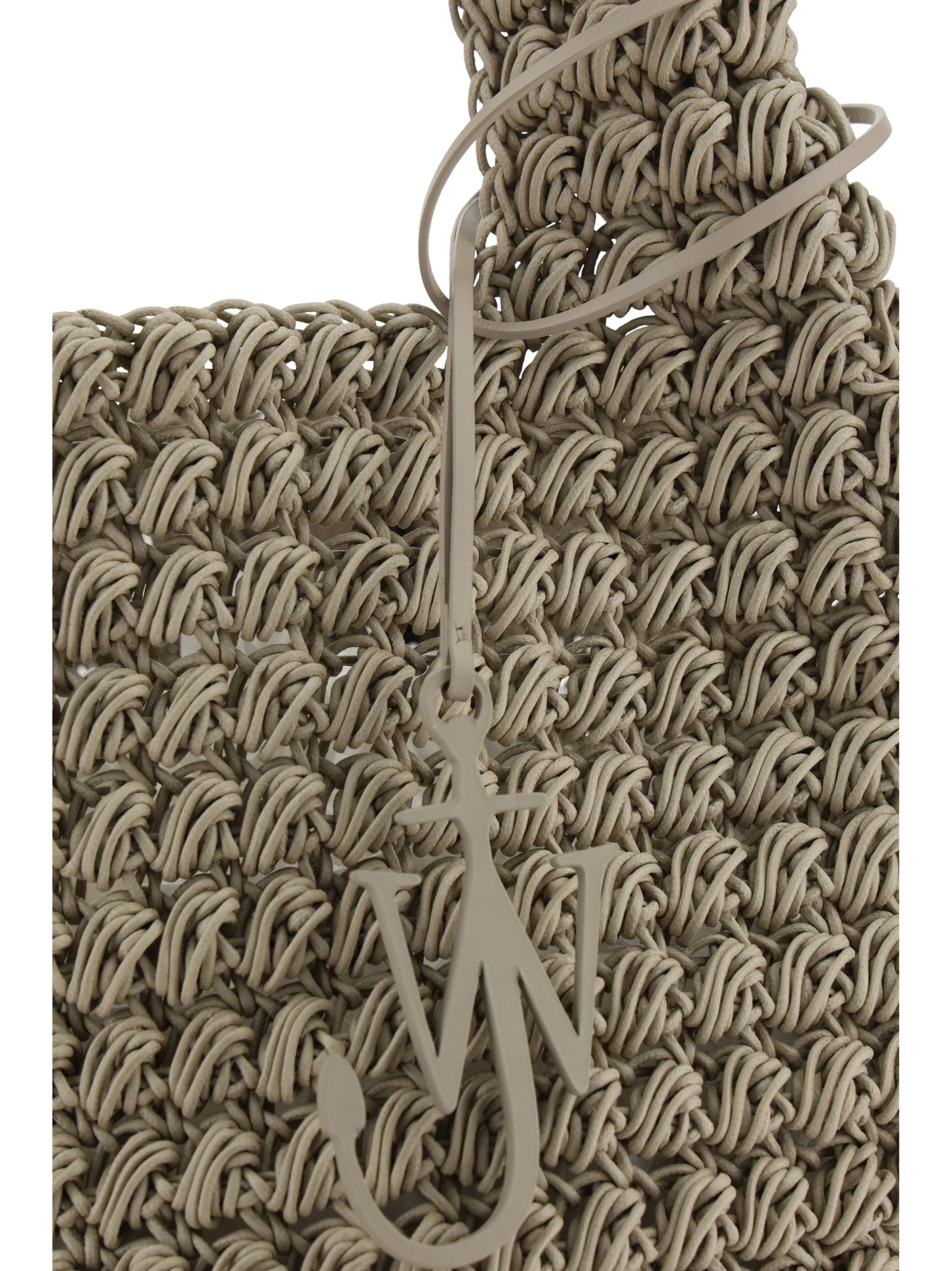 Jw Anderson Popcorn Basket Top-handle Bag In Nude