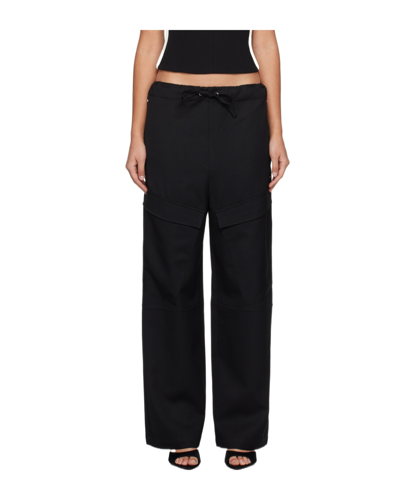 Paris Georgia Loose Casual Pants In Black