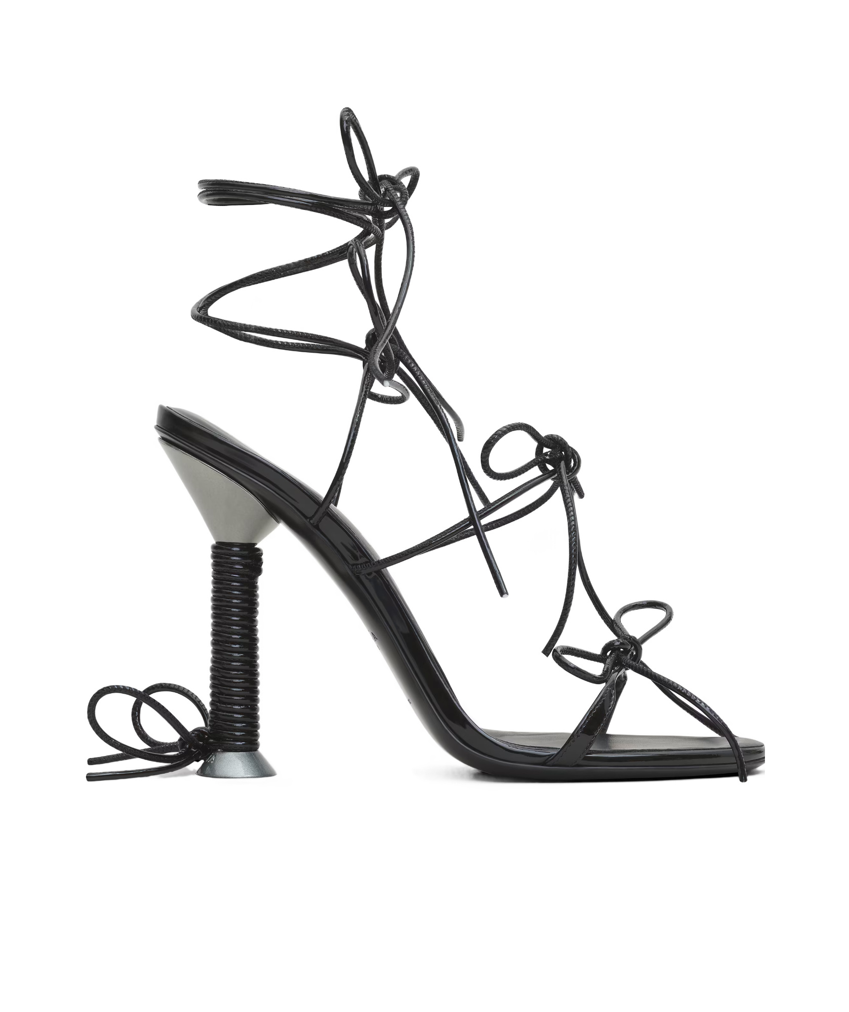 Alaïa Bobine 110 Leather-lined Sandals In Black