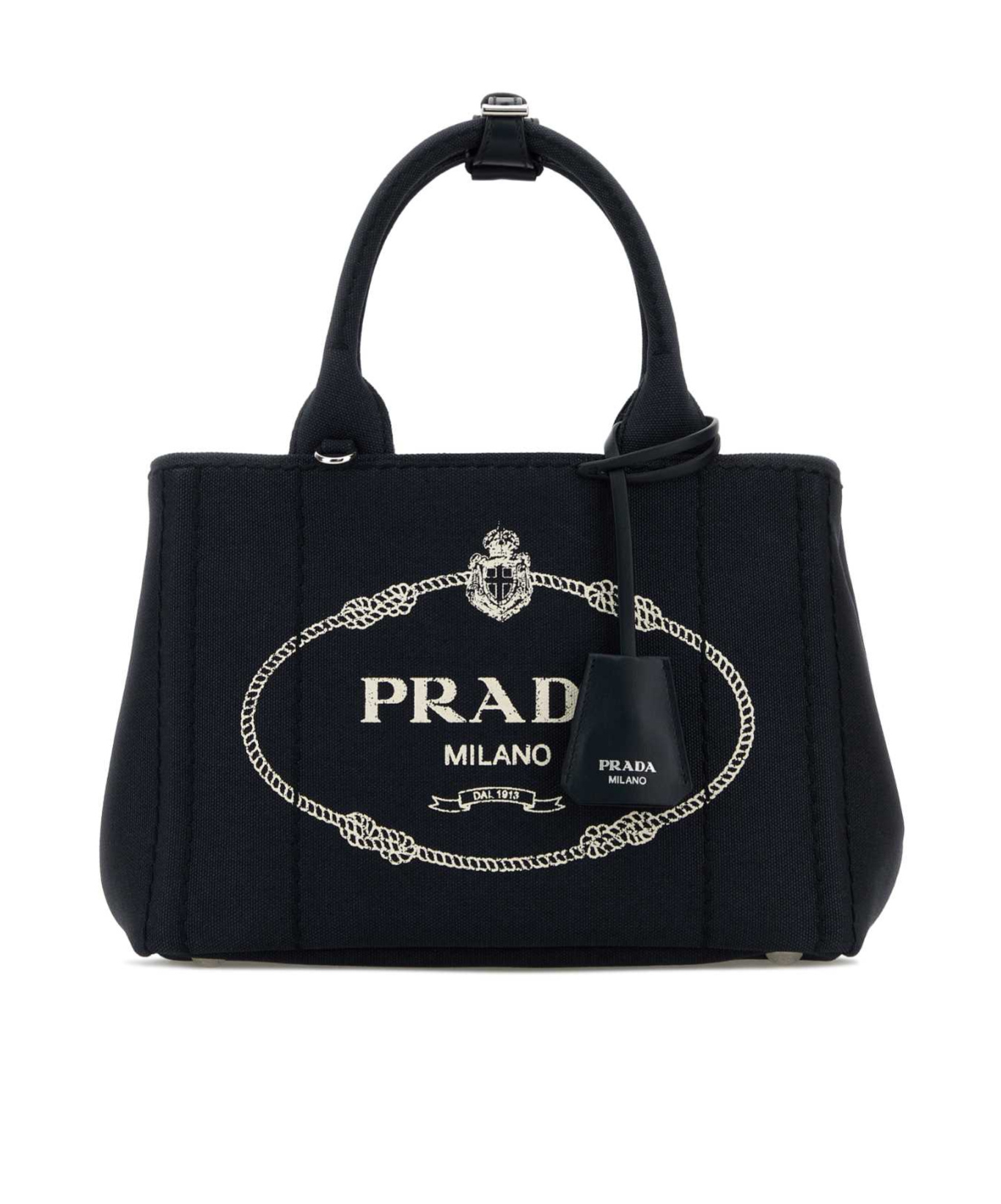 Prada Jardinière Logo Detailed Tote Bag In Blue