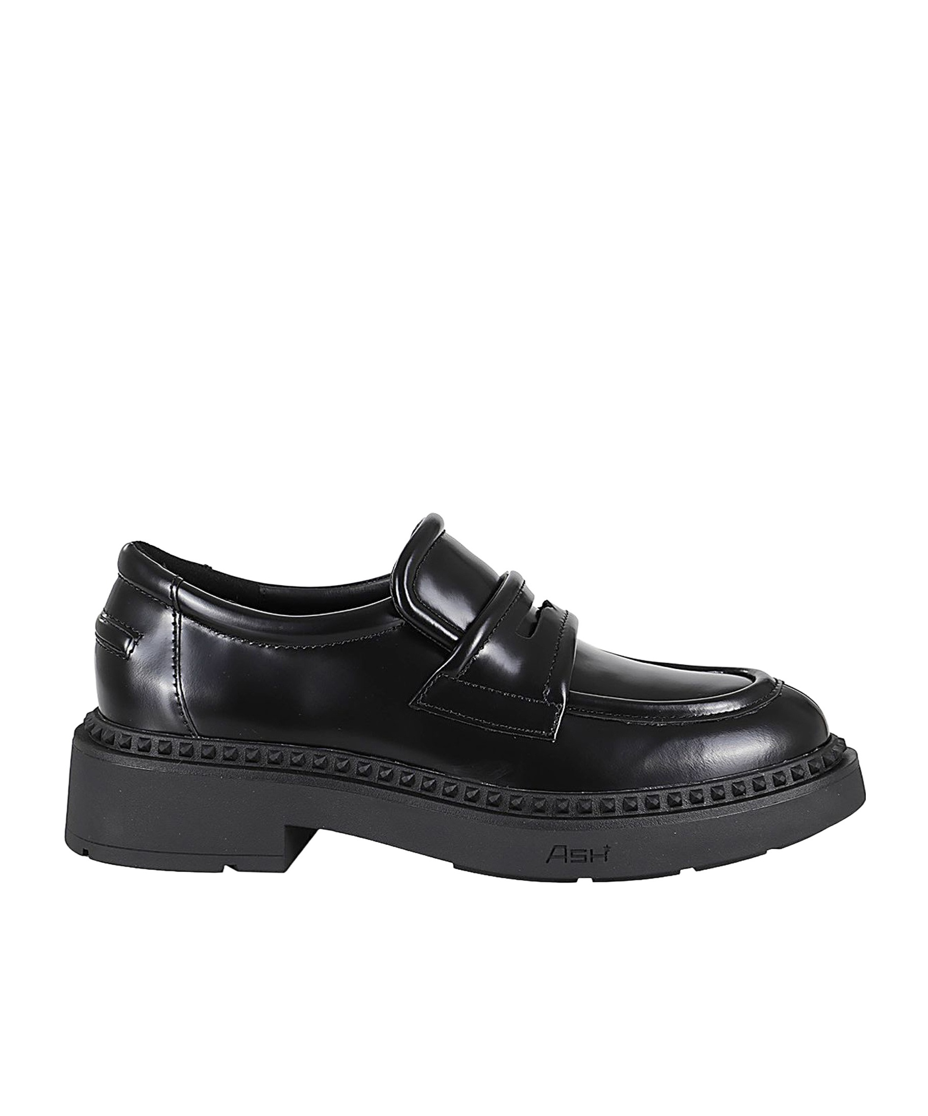 Ash Miracle Round Head Loafers In Black