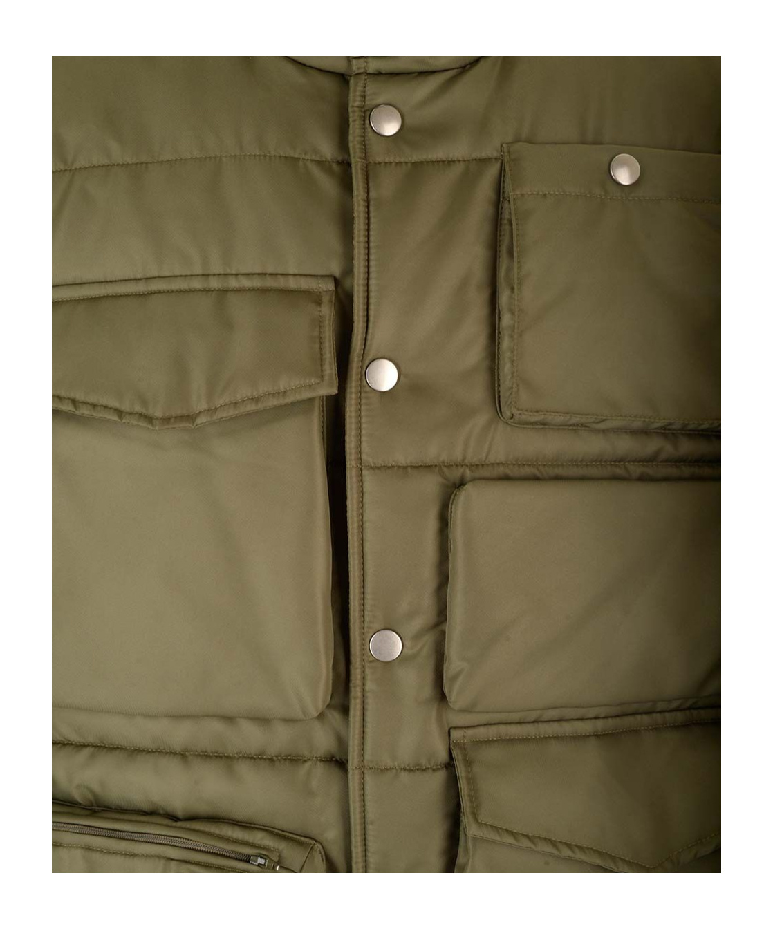 Mm6 Maison Margiela Multi-pocket Padded Vest In Green