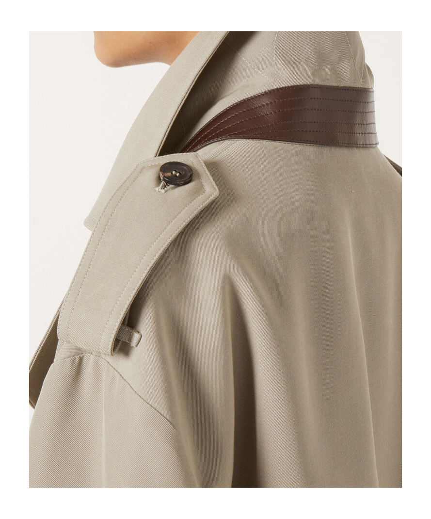 Loro Piana Double-breasted Trench Coat In Gray