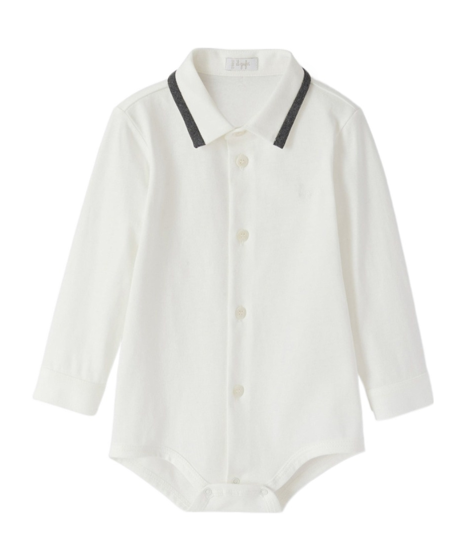 Il Gufo Knitted Button-type Jumpsuit In White