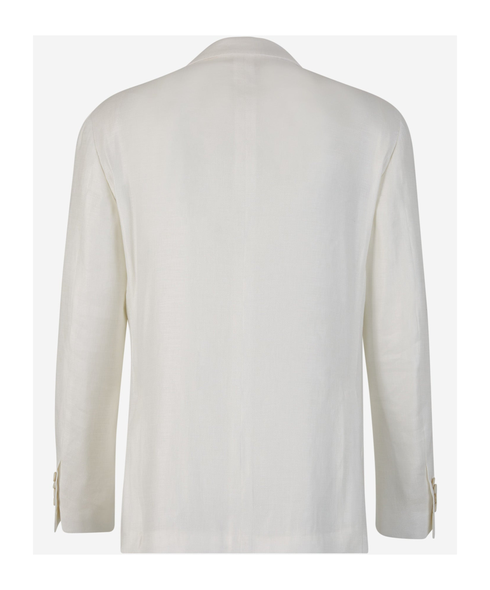 Lardini White Wool Knit Single-breasted Blazer In White