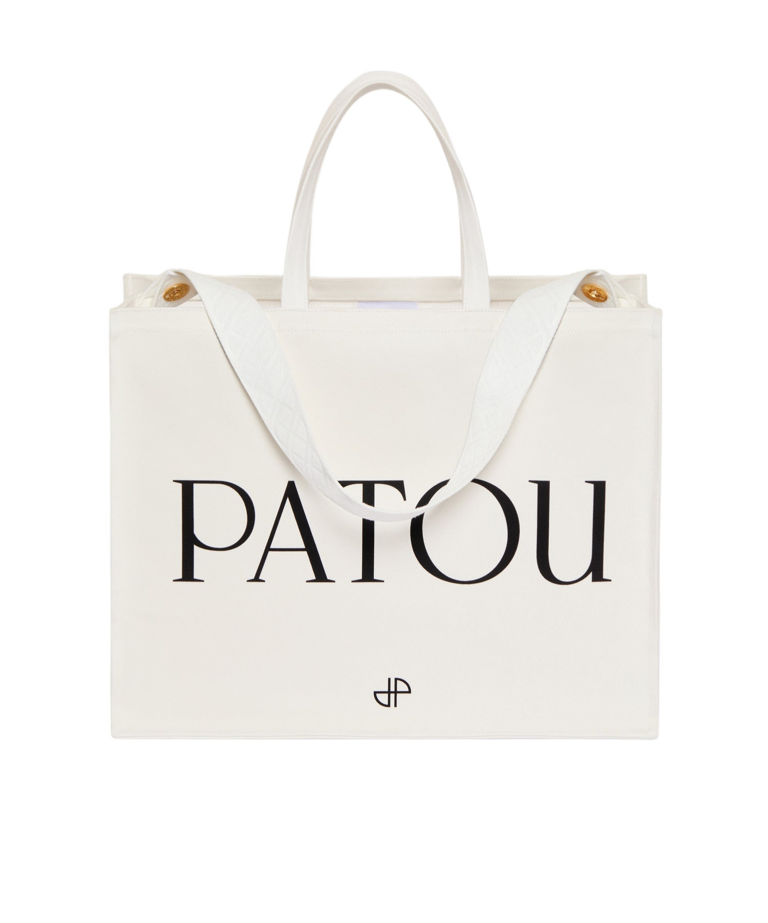 Patou Logo-embroidered Canvas Tote Bag In White