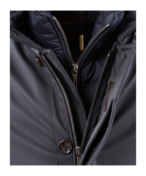 Moorer Long-sleeved Down Jacket In Blue