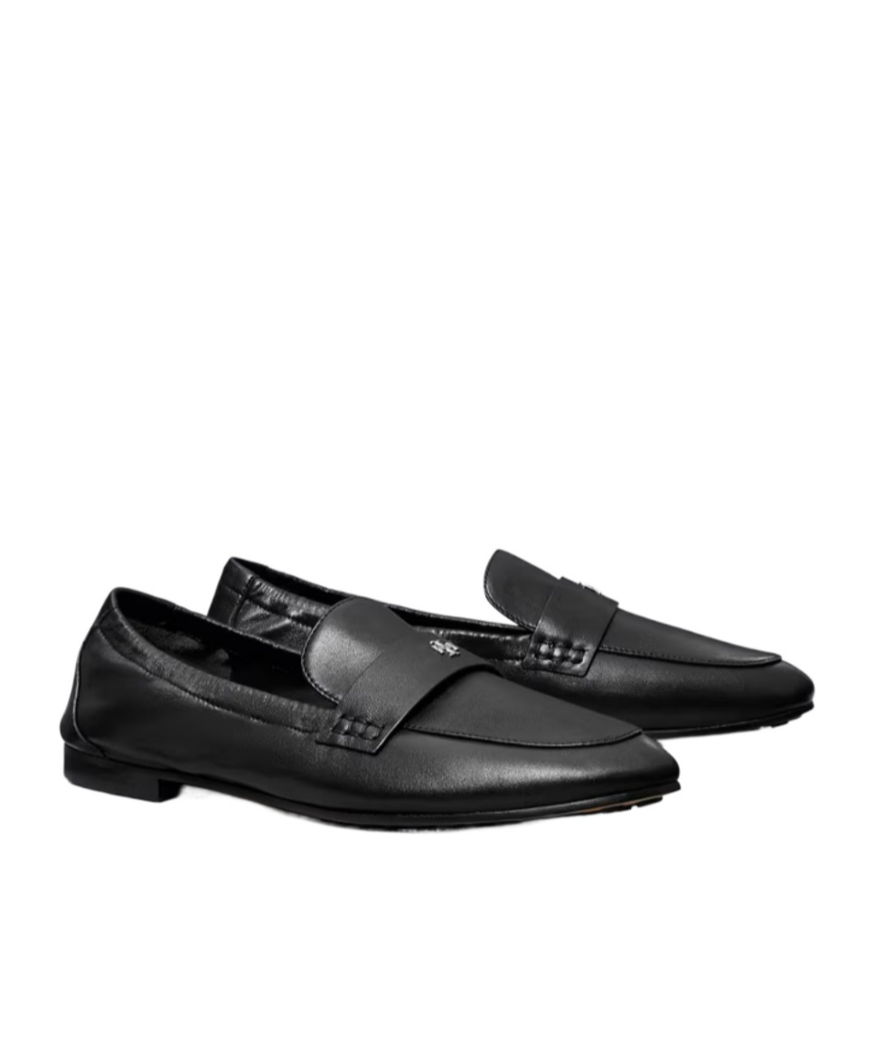 Tory Burch Gathered Detail Loafers In Black