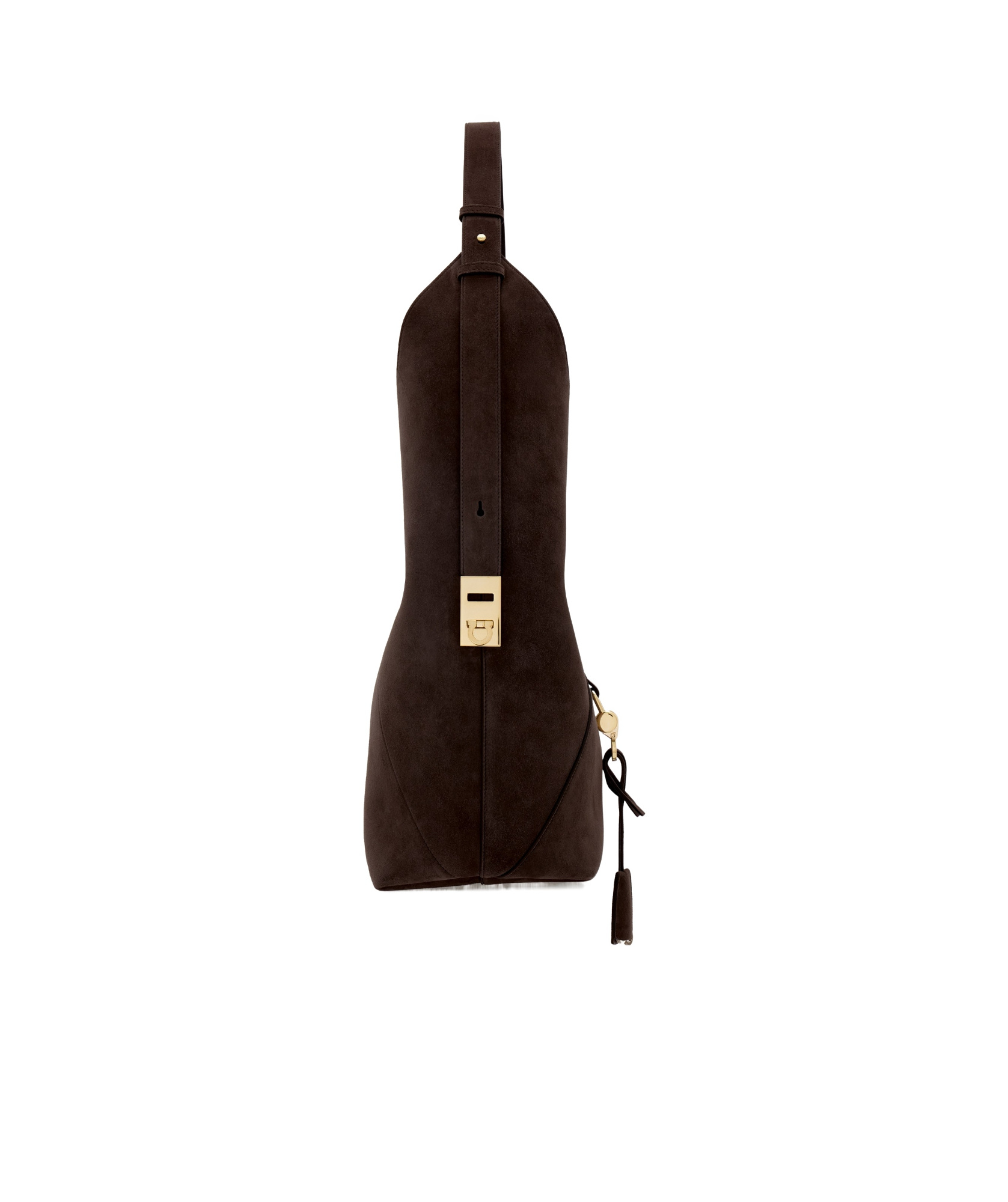 Ferragamo Large Origami Shoulder Bag In Testa Di Moro