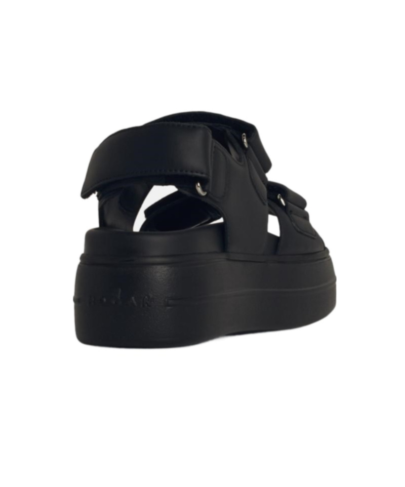 Hogan Chunky Platform Sandals With Adjustable Straps In Black