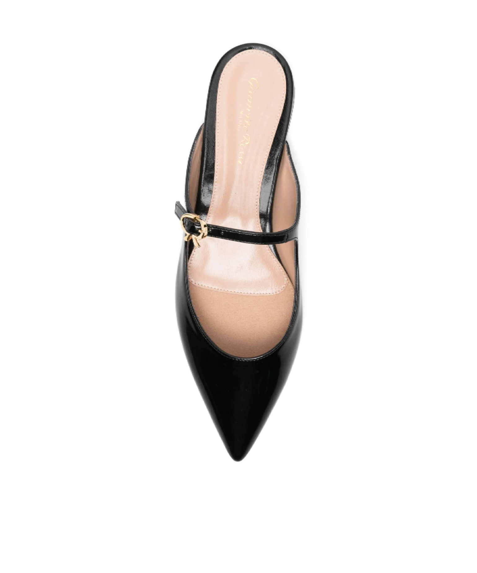 Gianvito Rossi Black Ribbon Jane Slide Loafers In Black